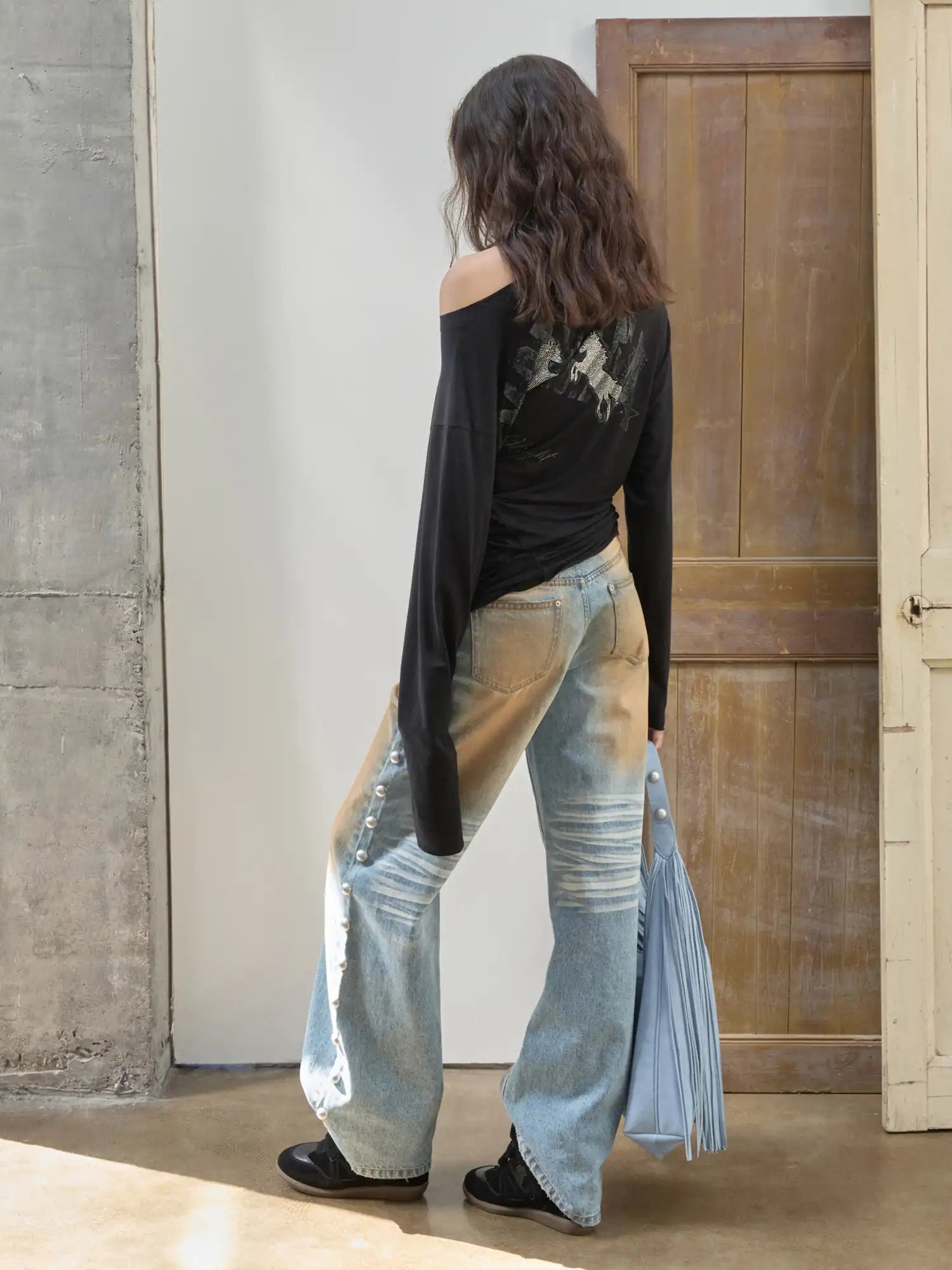 1Jinn Studio Studded off-shoulder Top | Canton Collective