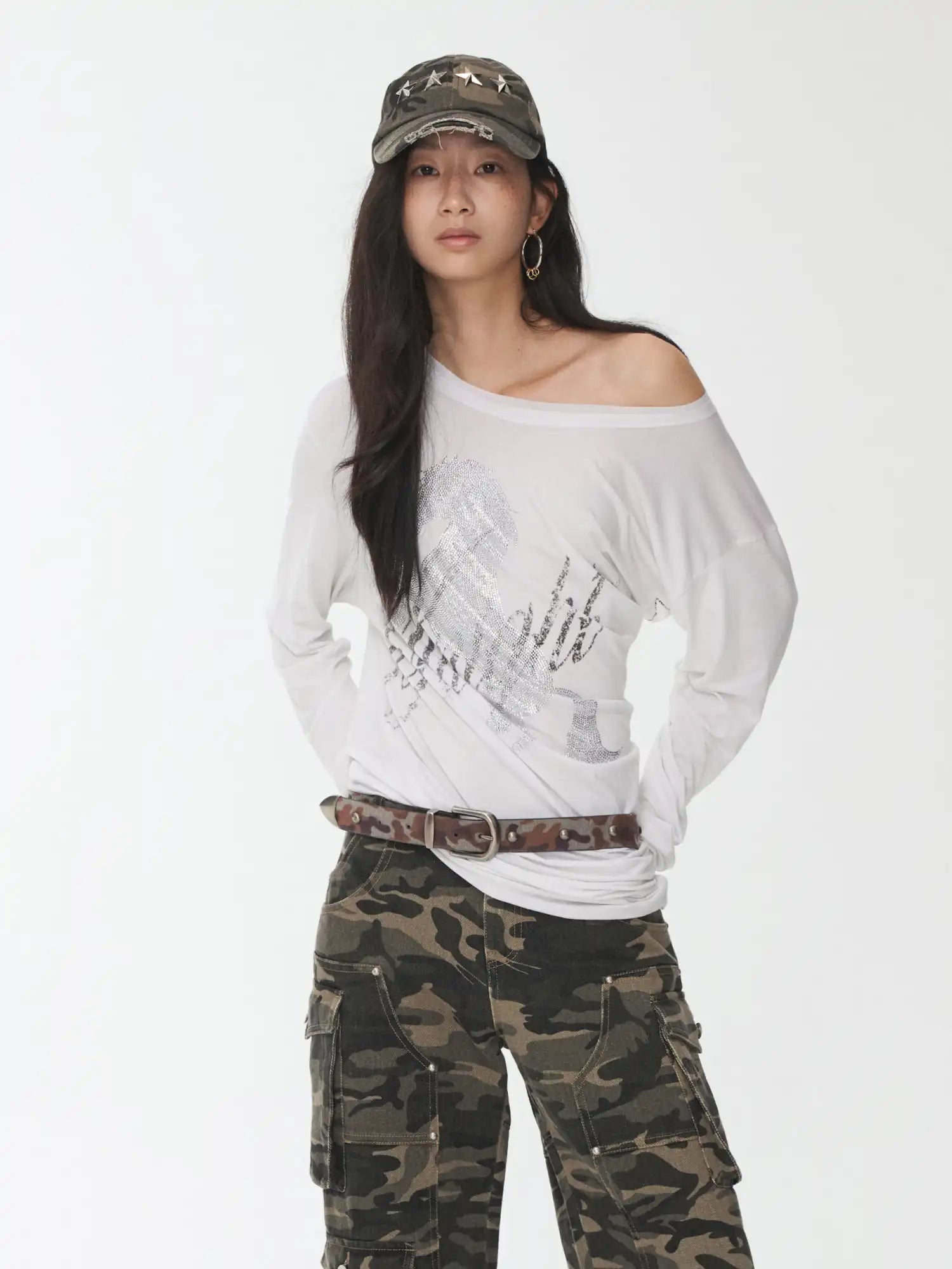 1Jinn Studio Studded off-shoulder Top | Canton Collective