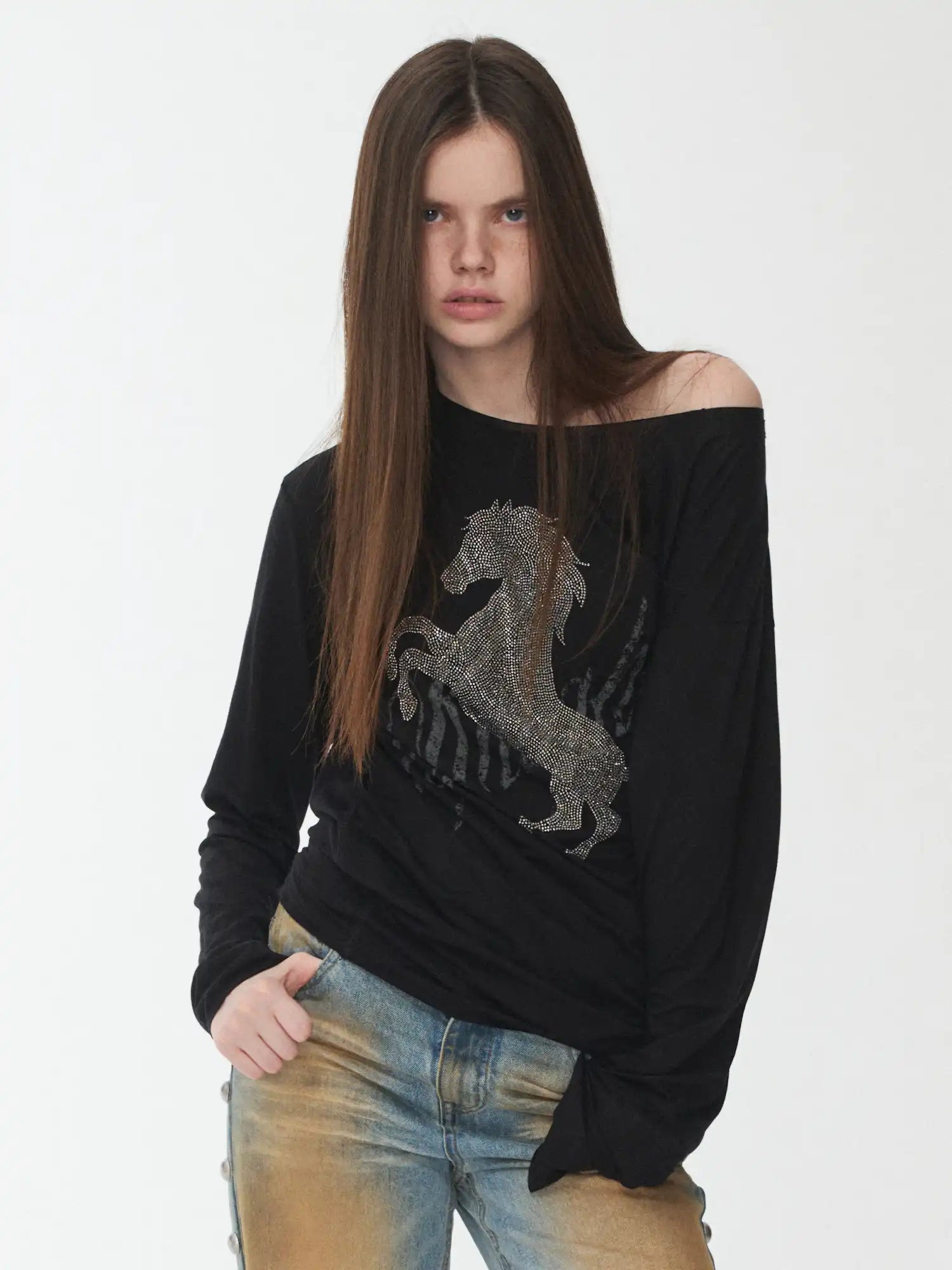 1Jinn Studio Studded off-shoulder Top | Canton Collective