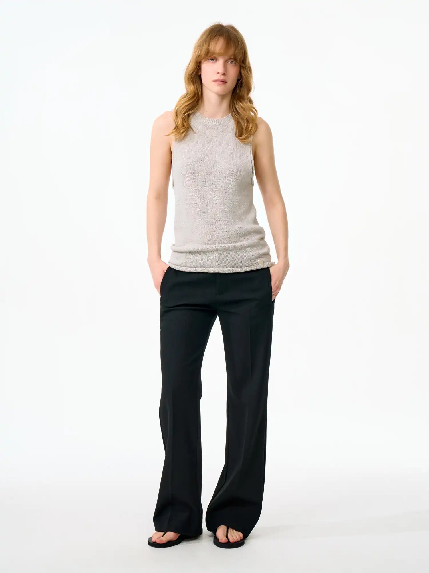 FirstFloor Stylish Linen Rolled-Edge Chunky Tank Top | Canton Collective
