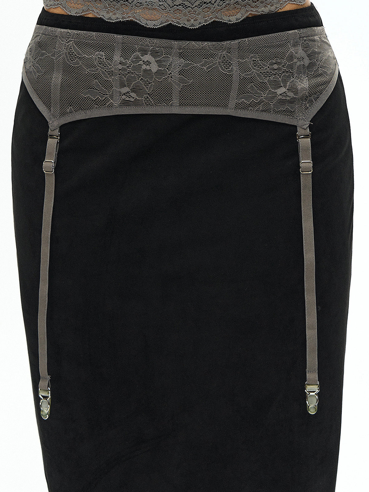 Deleteex Suede-Look Lace Pencil Skirt | Canton Collective