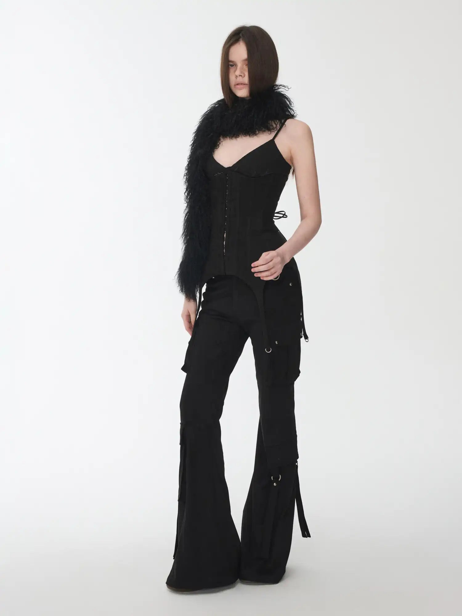 1Jinn Studio Suede Flared Cargo Pants | Canton Collective