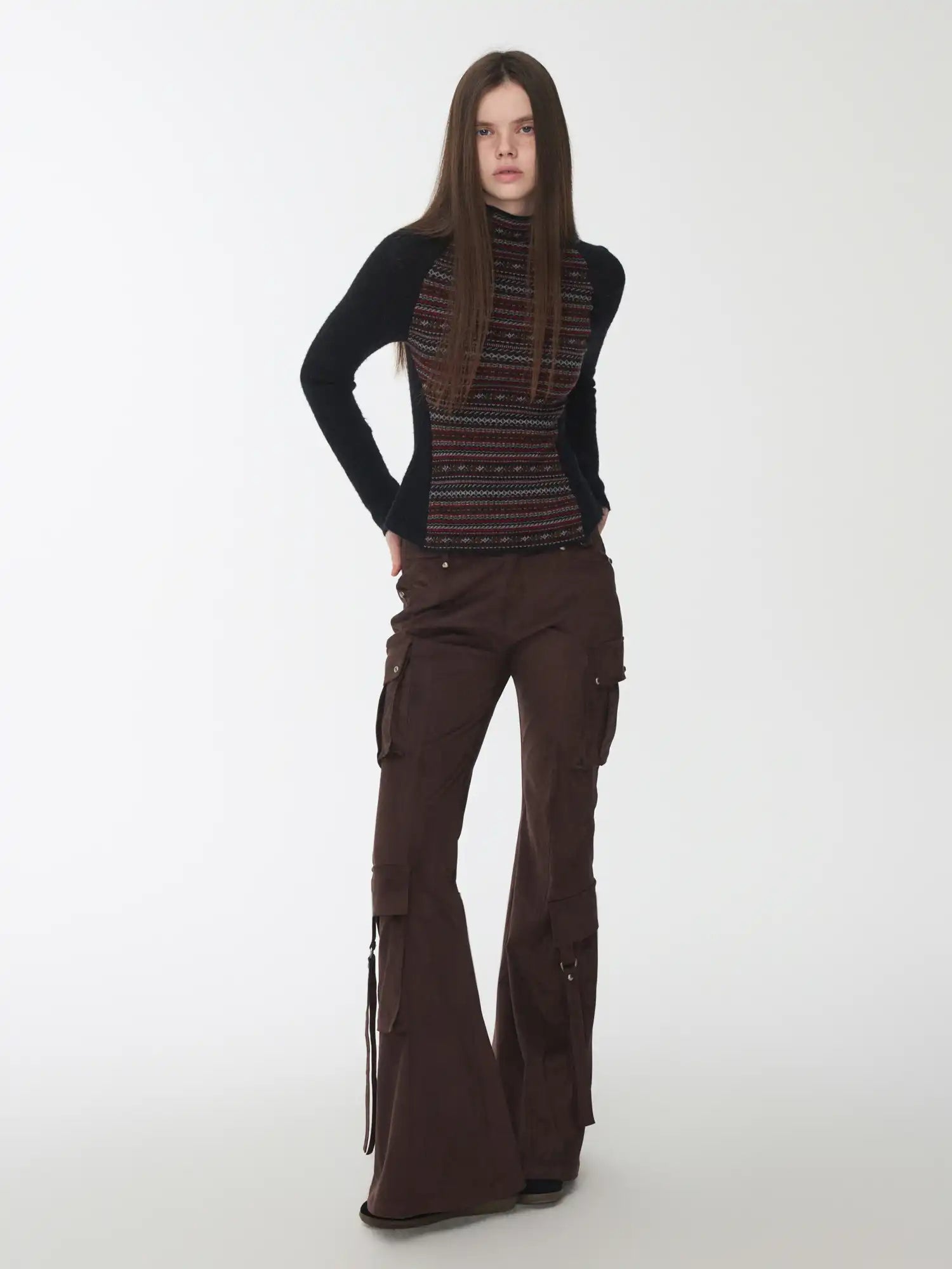 1Jinn Studio Suede Flared Cargo Pants | Canton Collective