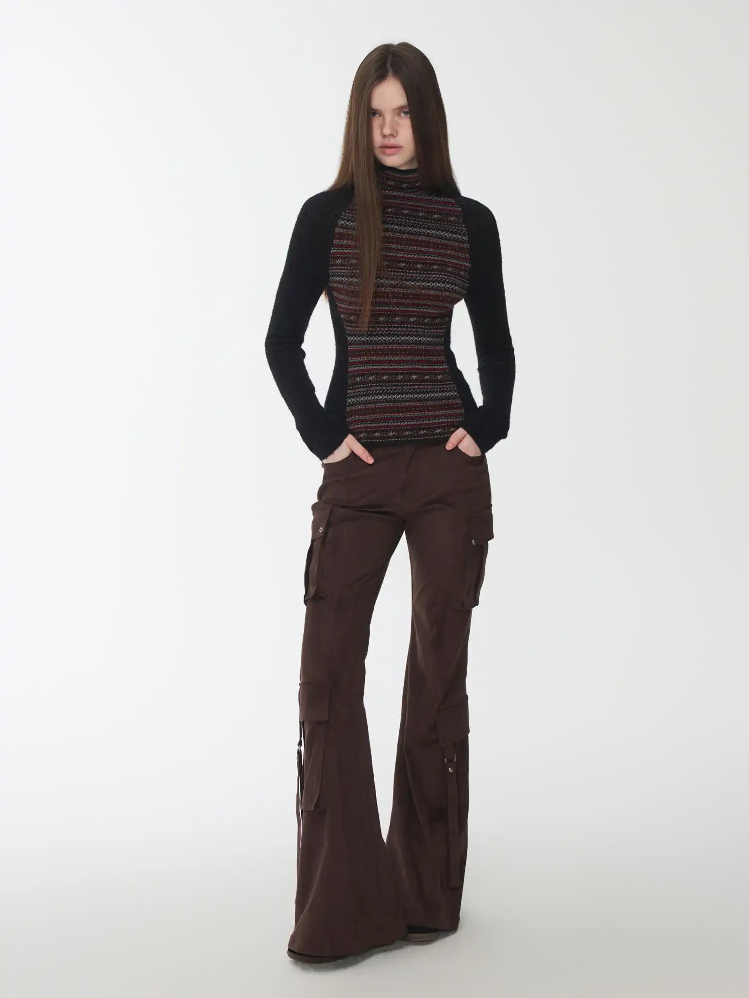 1Jinn Studio Suede Flared Cargo Pants | Canton Collective