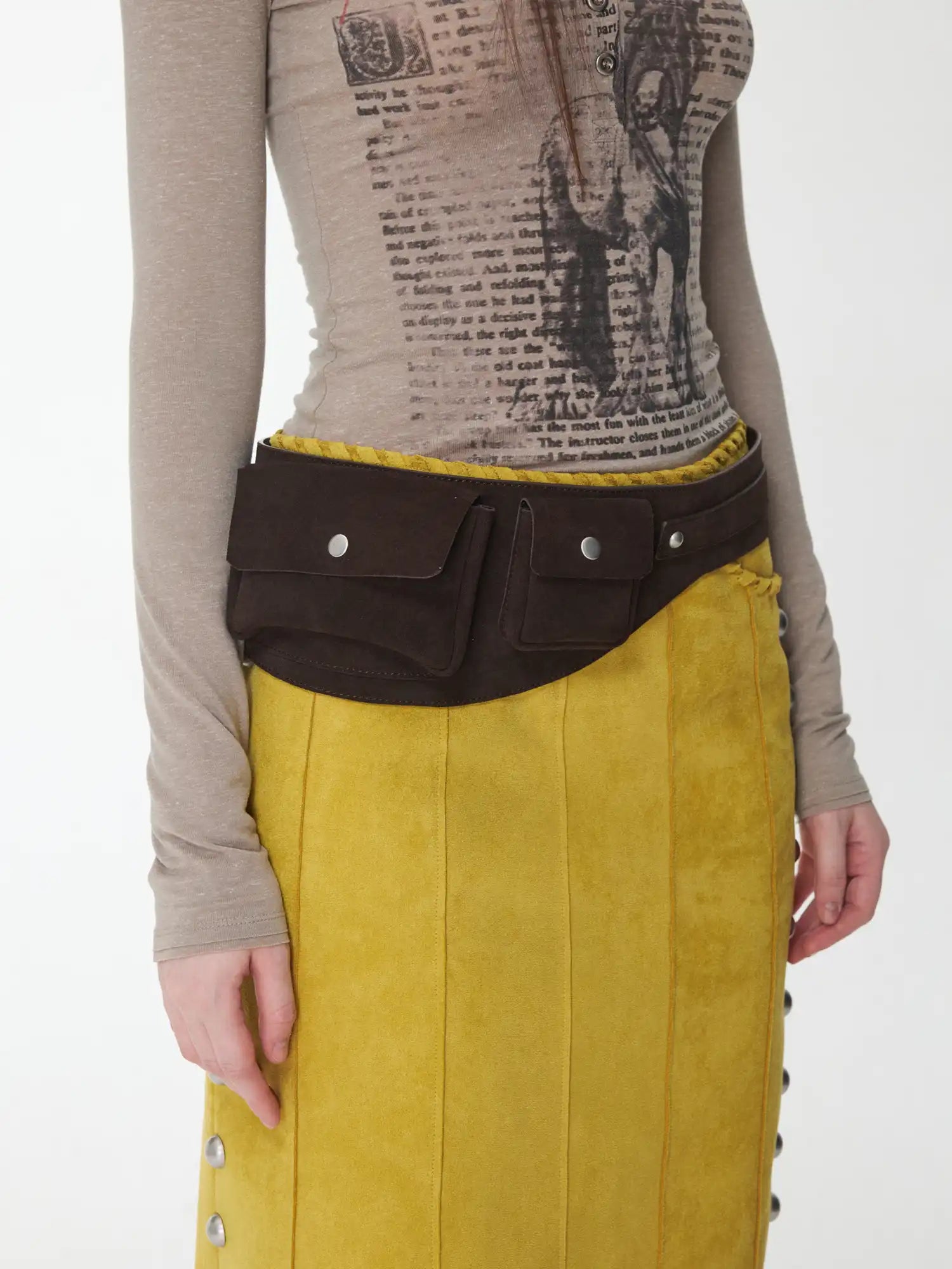 1Jinn Studio Suede Multi-Pocket Waist Bag | Canton Collective