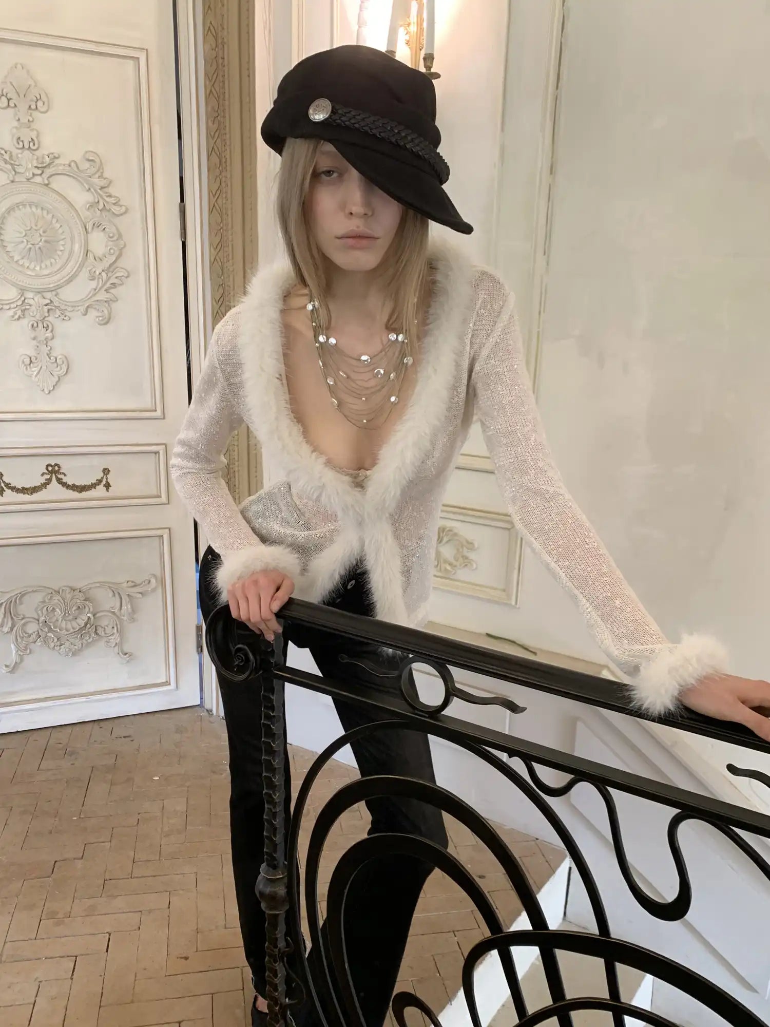 1Jinn Studio Sweet Girl Sequin Knit Corset Cardigan | Canton Collective