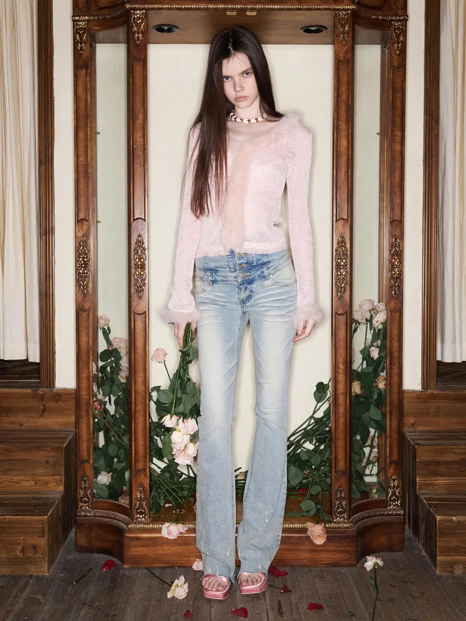 1Jinn Studio Sweet Girl Sequin Knit Corset Cardigan | Canton Collective