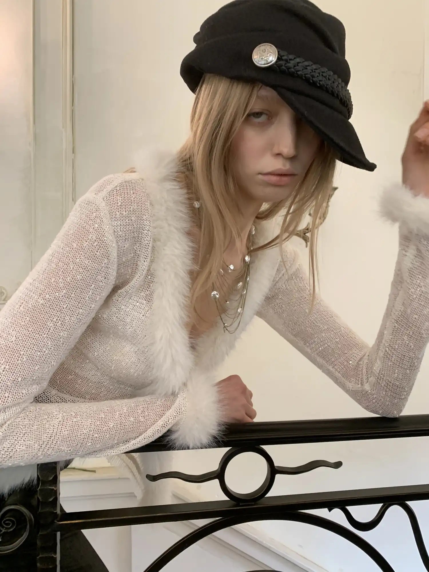 1Jinn Studio Sweet Girl Sequin Knit Corset Cardigan | Canton Collective