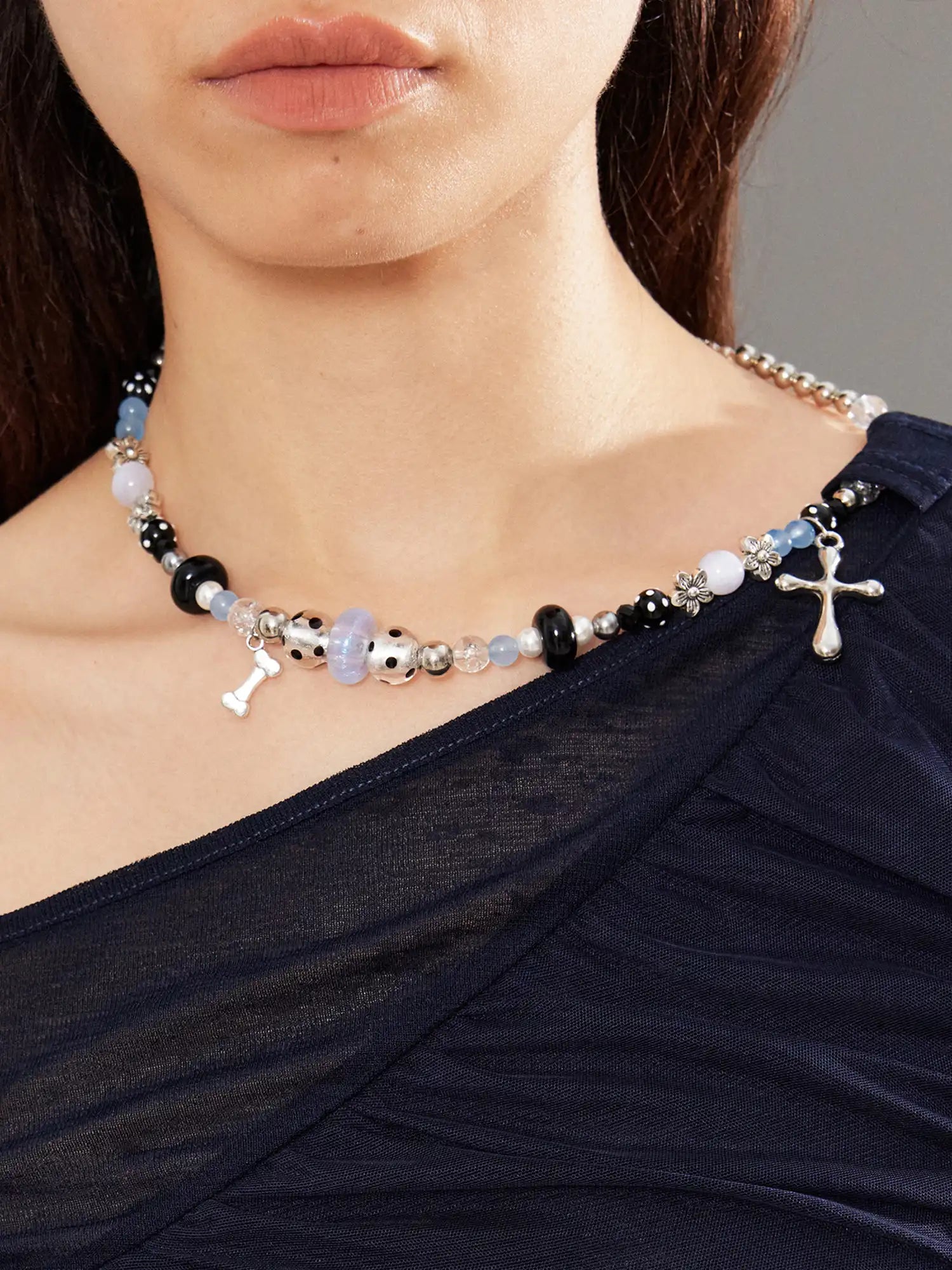 2th Desire Swirl Beaded Punk Necklace | Canton Collective