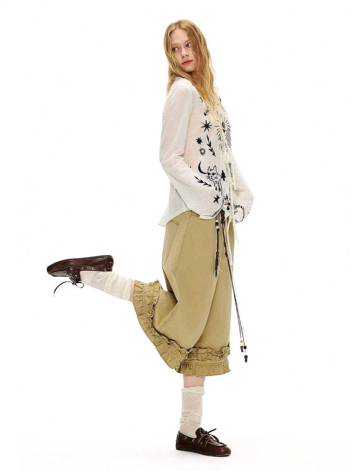 Outtheblue Tarot Cat Tie Front Cardigan | Canton Collective
