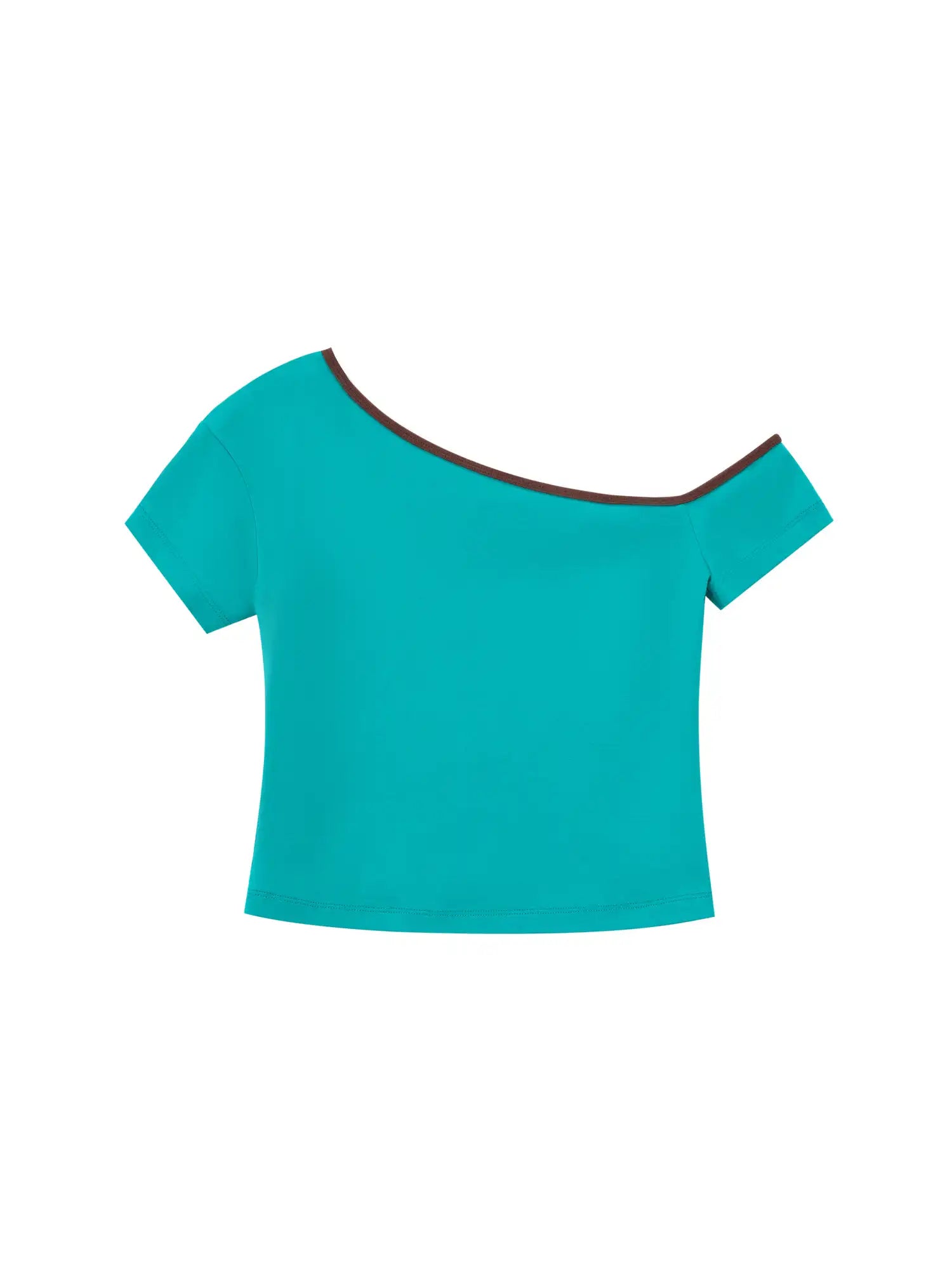 Ayo Teal Off Shoulder Crop Top | Canton Collective