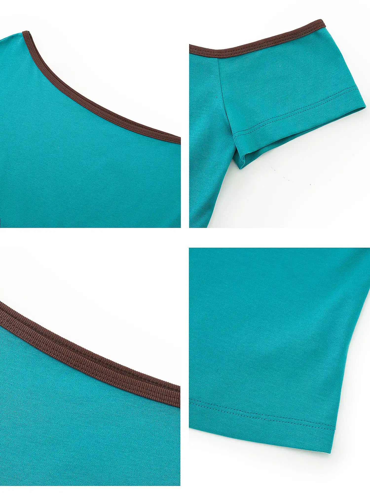 Ayo Teal Off Shoulder Crop Top | Canton Collective