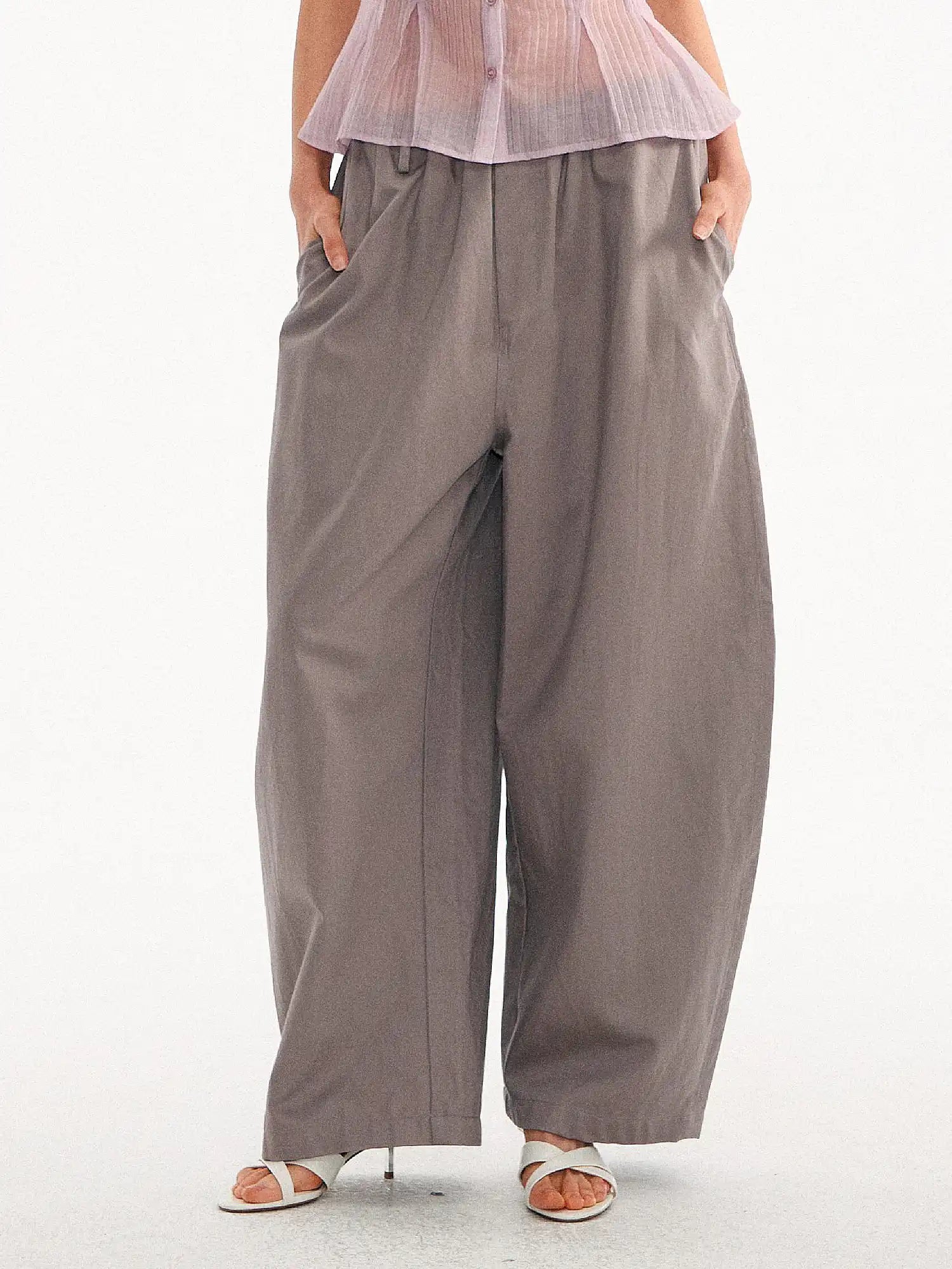 Muse Naps Tencel-Cotton Pleated Barrel Pants | Canton Collective