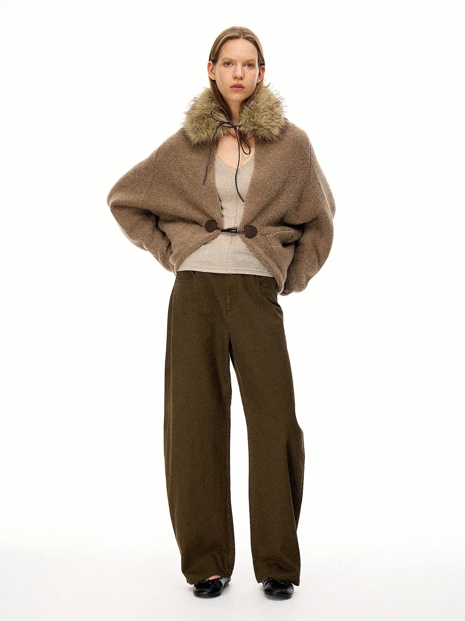 FirstFloor Terry Fleece Batwing Sleeve Cardigan Coat | Canton Collective