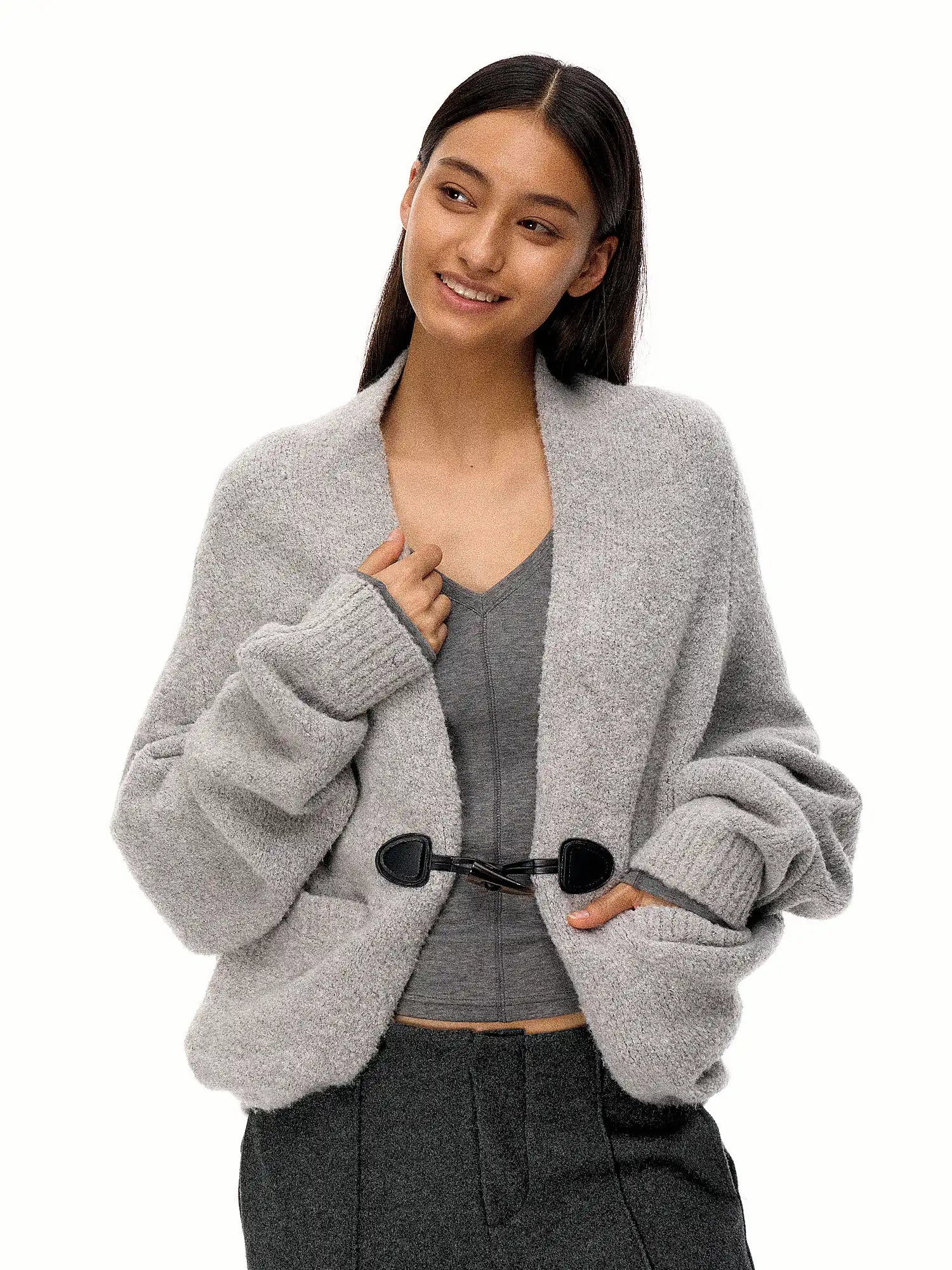 FirstFloor Terry Fleece Batwing Sleeve Cardigan Coat | Canton Collective