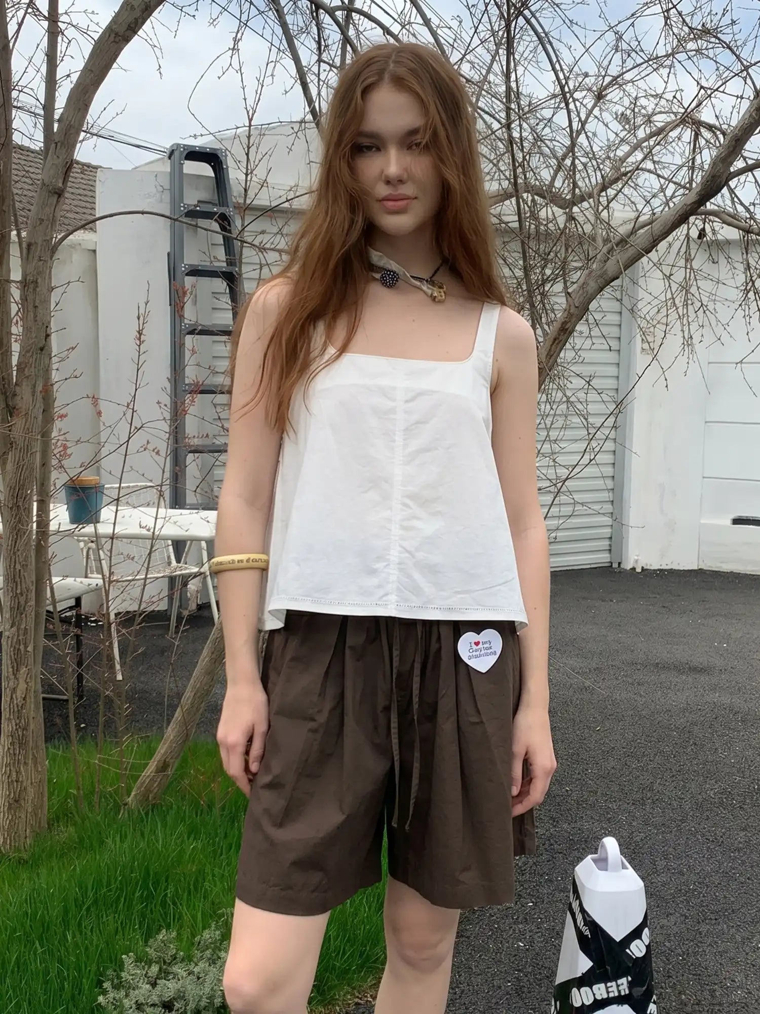 CantonCollective Design Tie-Back Cotton Camisole Tank | Canton Collective