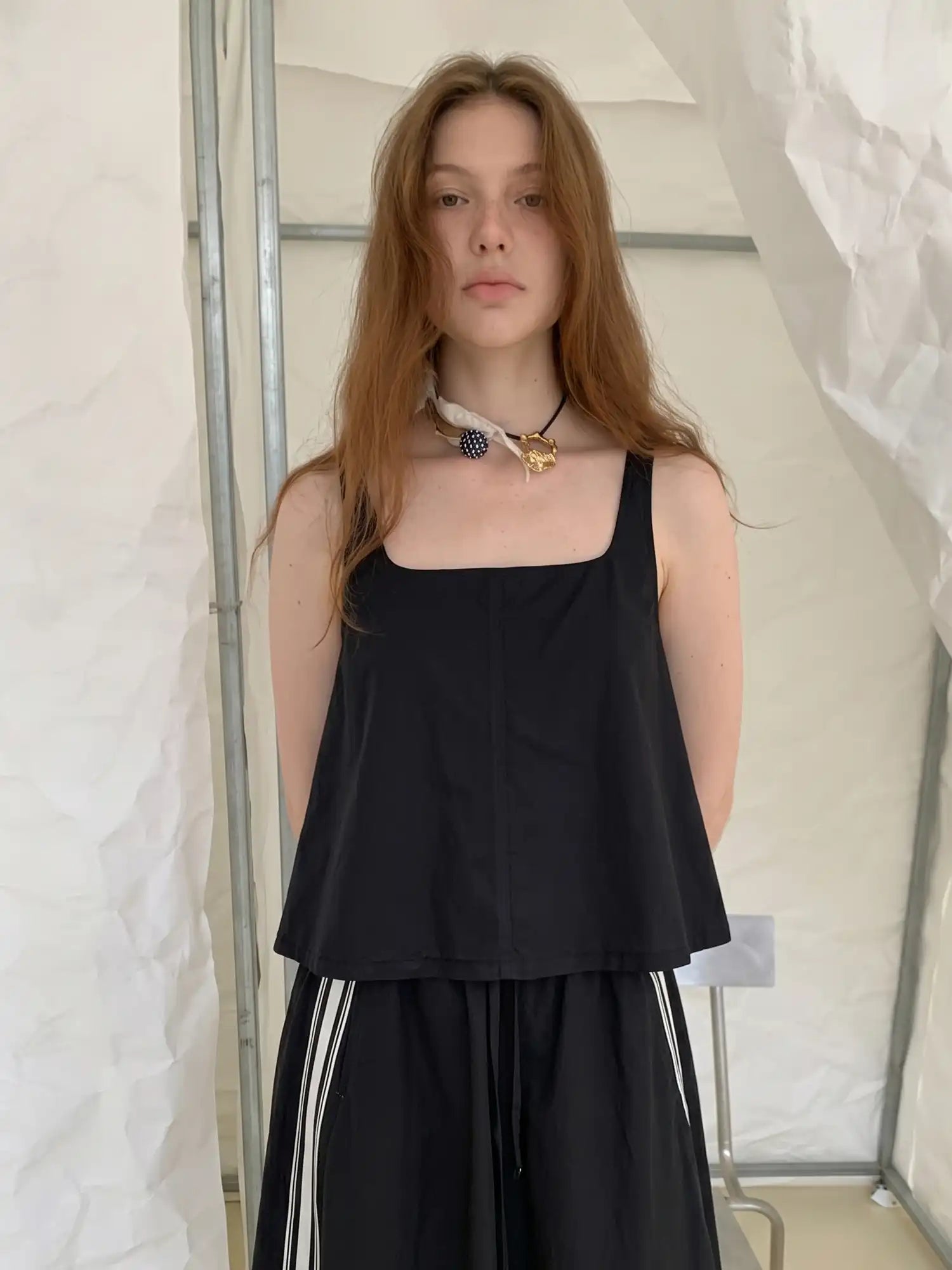 CantonCollective Design Tie-Back Cotton Camisole Tank | Canton Collective