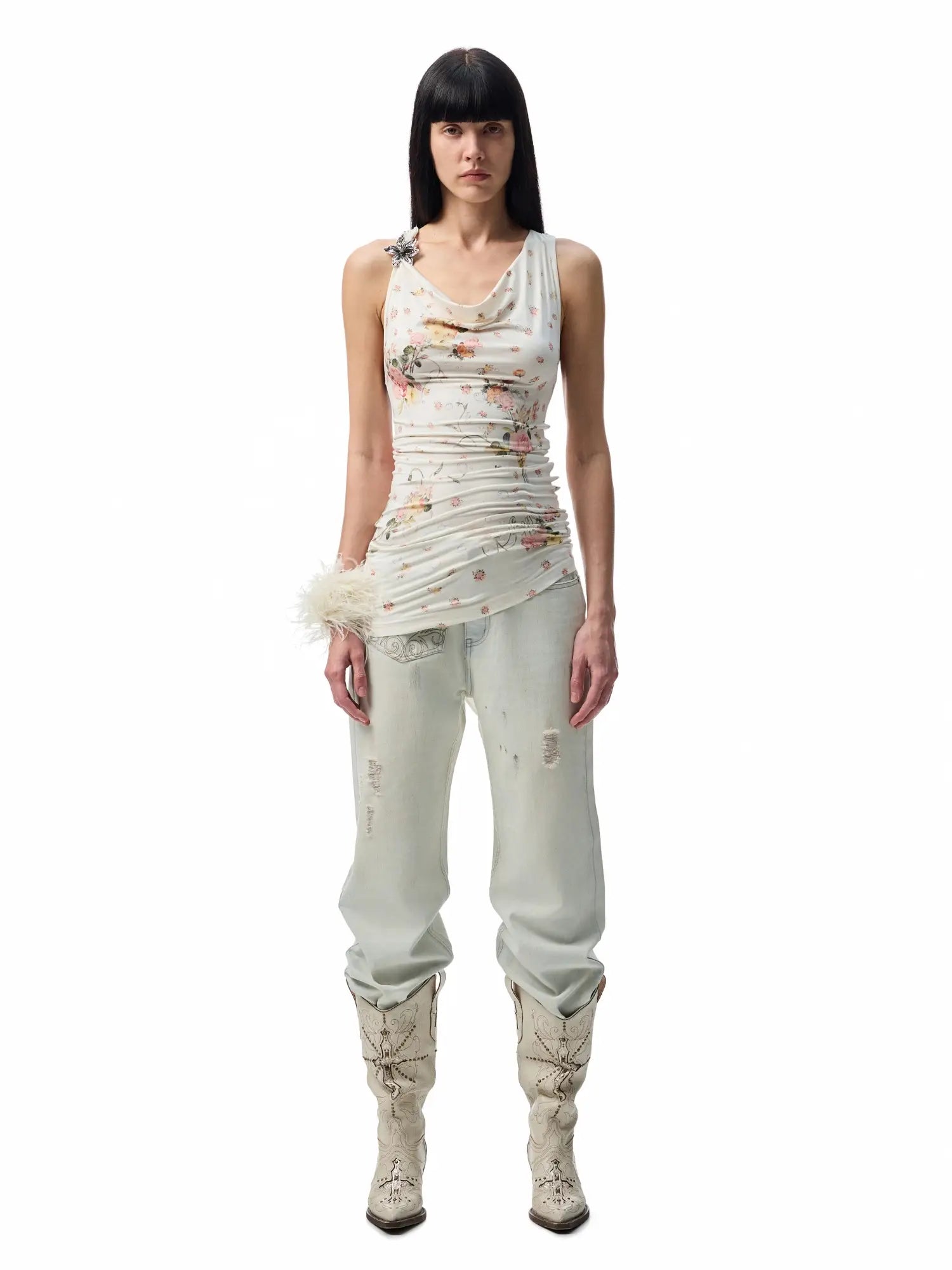 1Jinn Studio Tie-Back Cowl Tank Top | Canton Collective