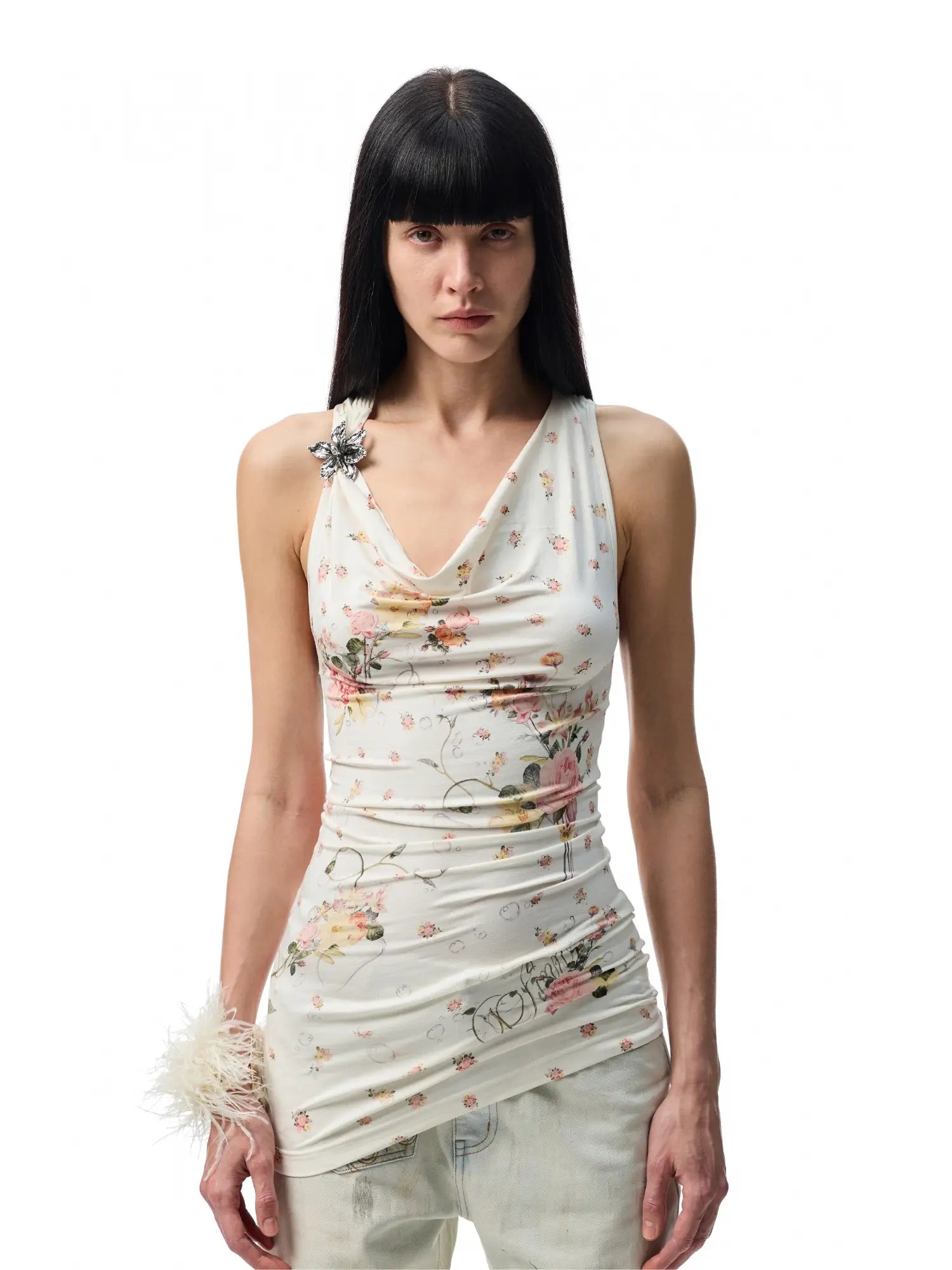 1Jinn Studio Tie-Back Cowl Tank Top | Canton Collective