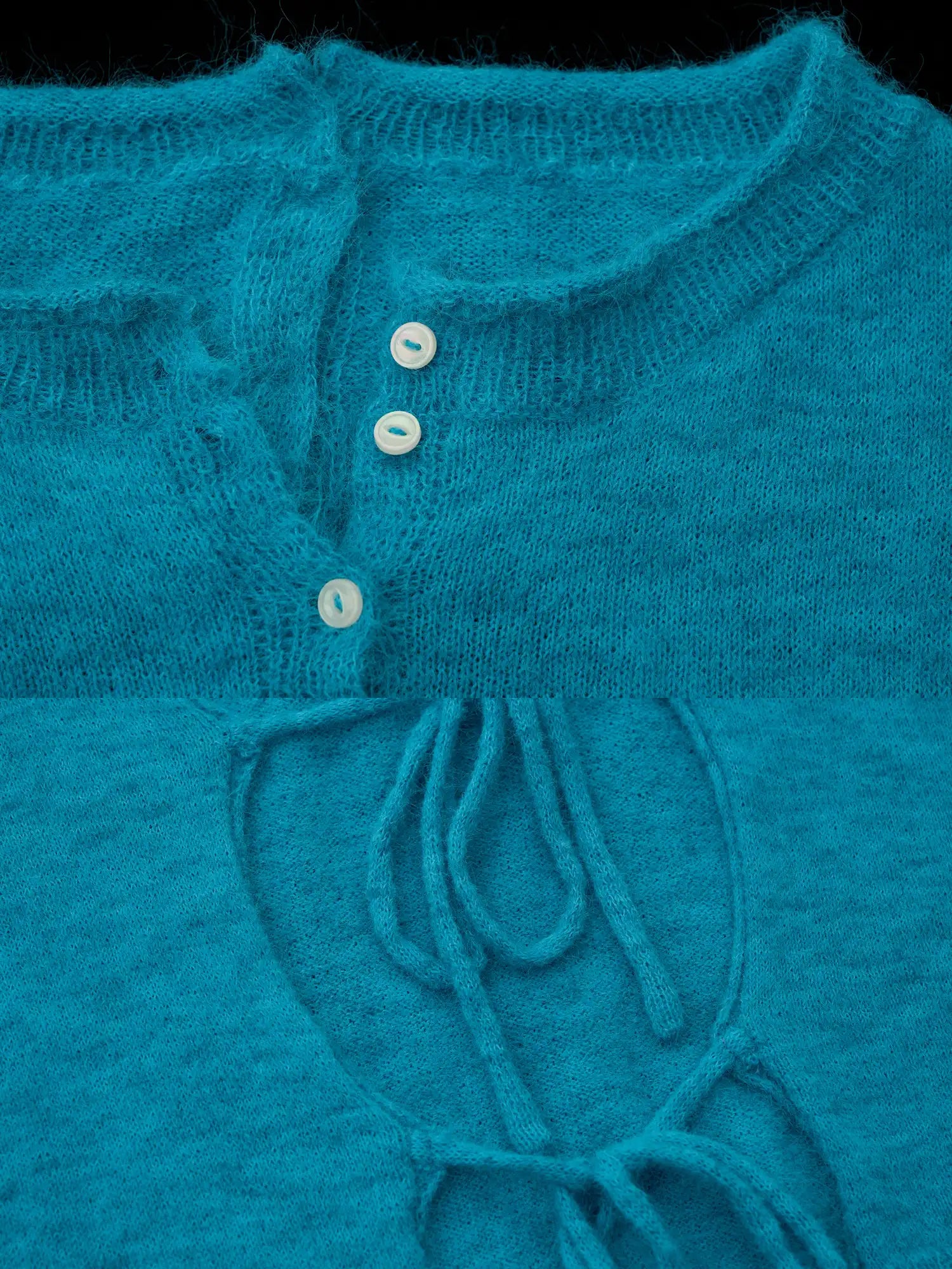 MAMC Tie Back Brushed Open Back Sweater | Canton Collective