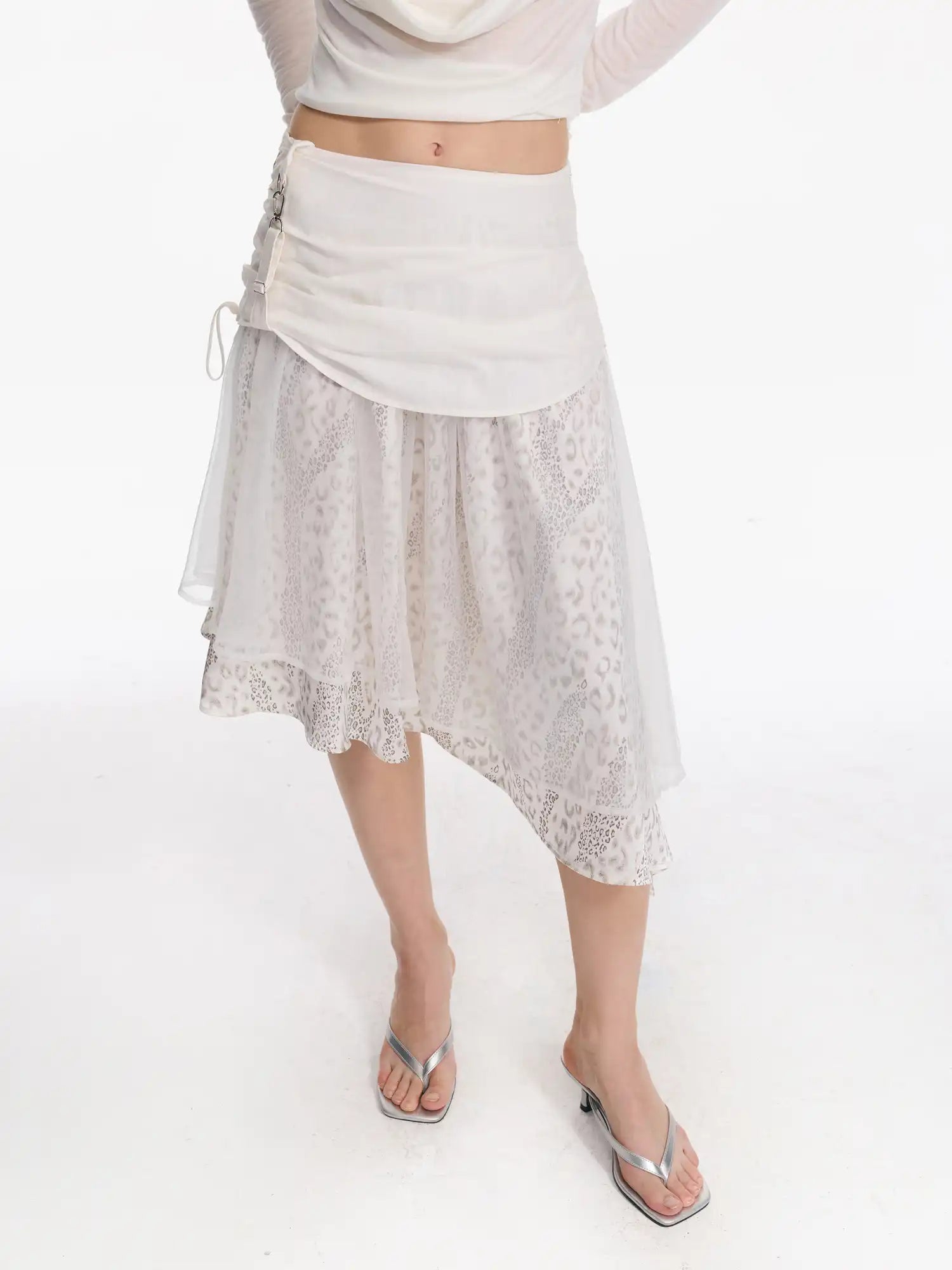 2th Desire Tiered Mesh Leopard Skirt | Canton Collective