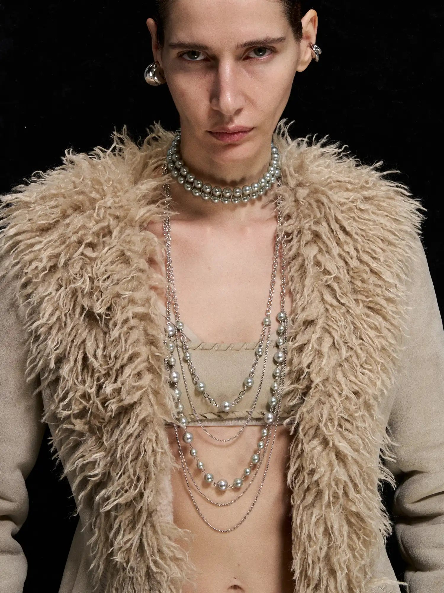 1Jinn M2M Tiered Pearl Chain Necklace | Canton Collective