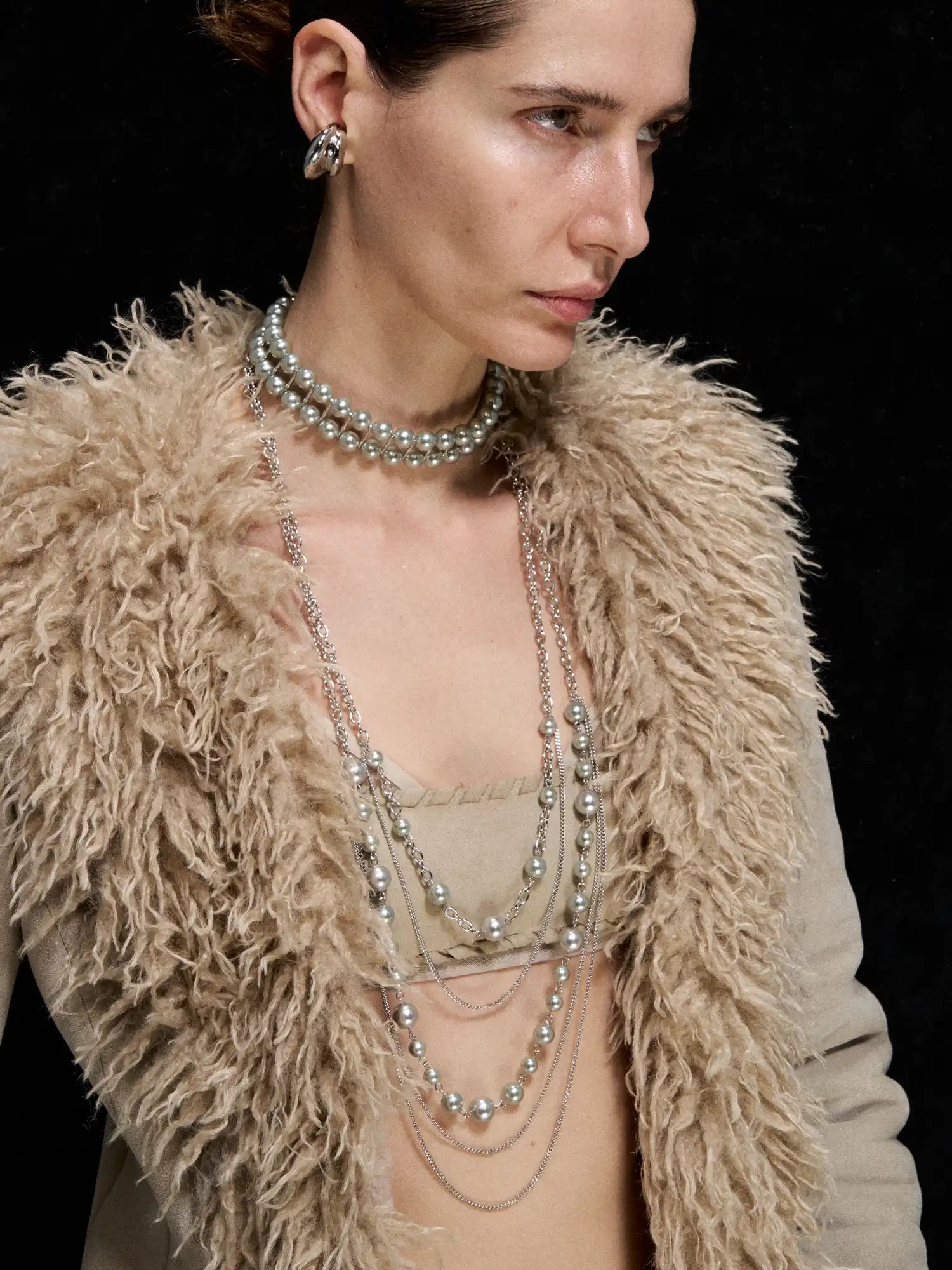 1Jinn M2M Tiered Pearl Chain Necklace | Canton Collective