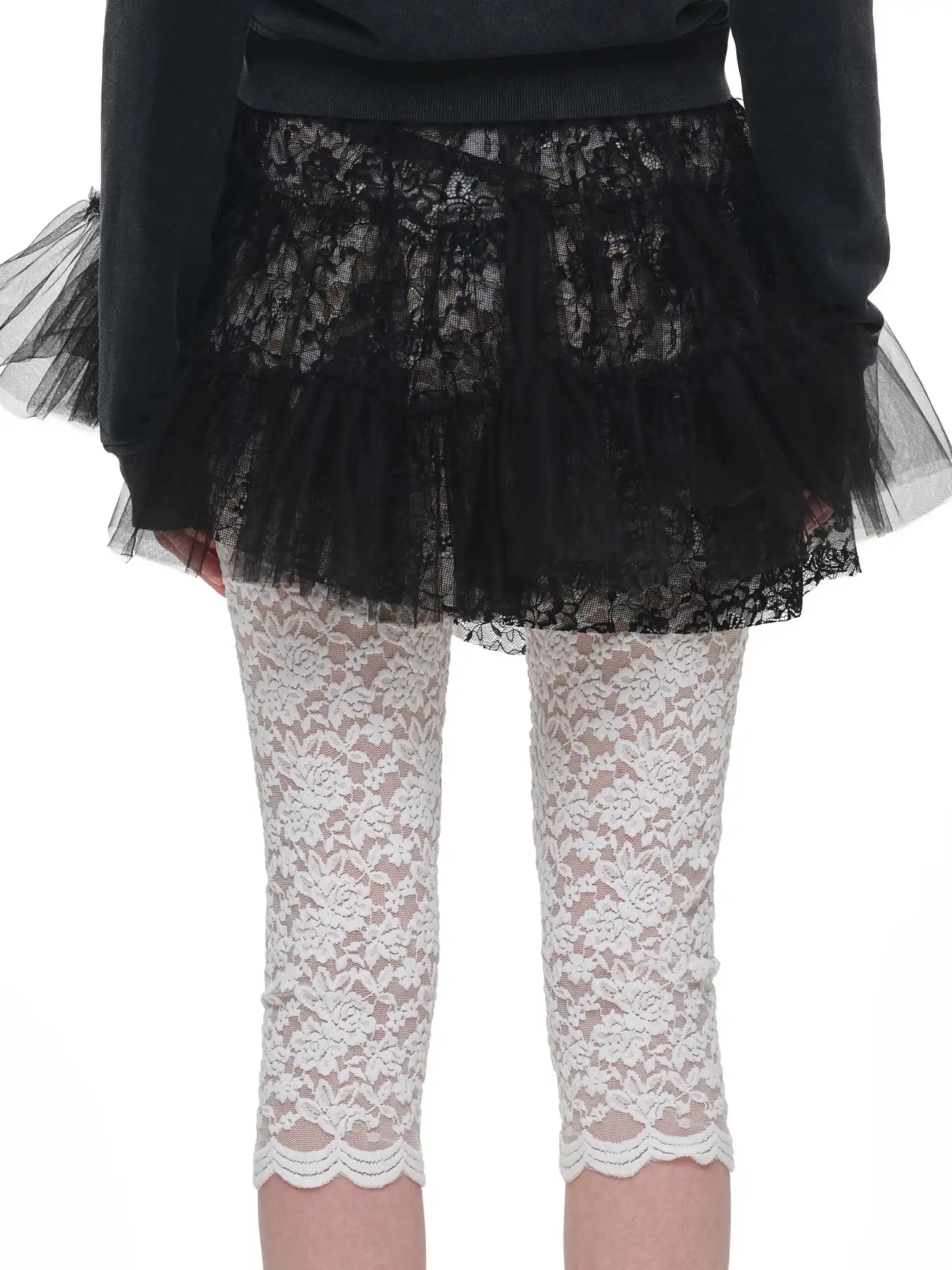 1Jinn Studio Tiered Tulle Lace Ruffle Mini Skirt | Canton Collective