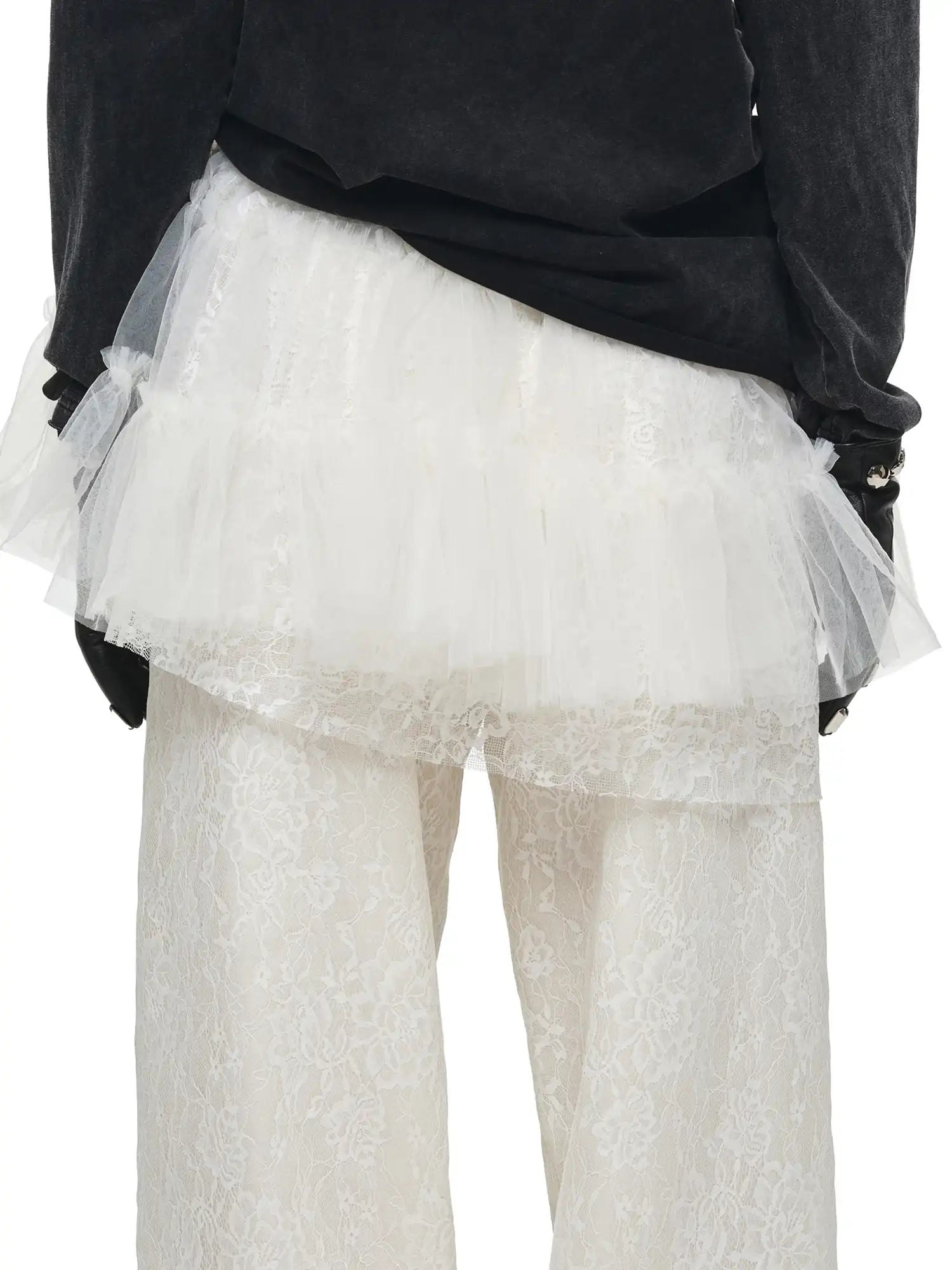 1Jinn Studio Tiered Tulle Lace Ruffle Mini Skirt | Canton Collective