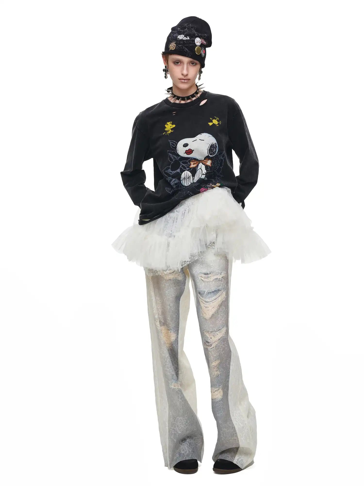1Jinn Studio Tiered Tulle Lace Ruffle Mini Skirt | Canton Collective