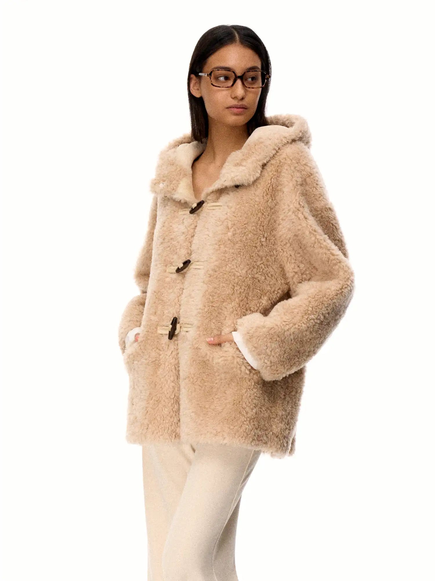 FirstFloor Toggle Button Lambswool Hooded Jacket | Canton Collective