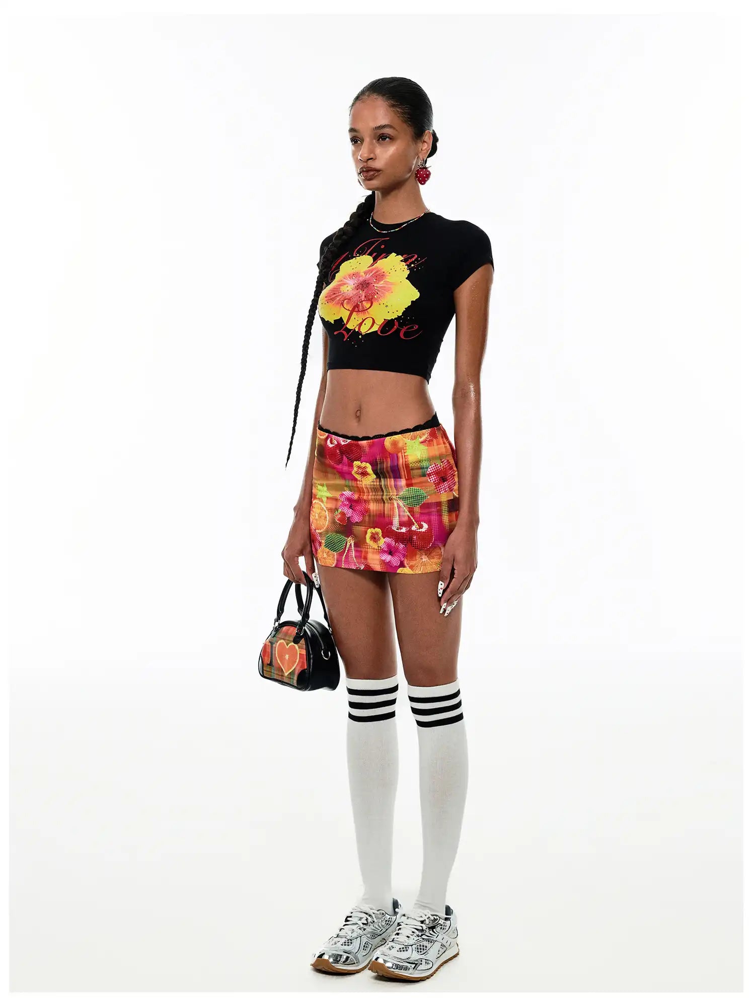 1Jinn Studio Tropical Fruit Print Bodycon Skirt | Canton Collective