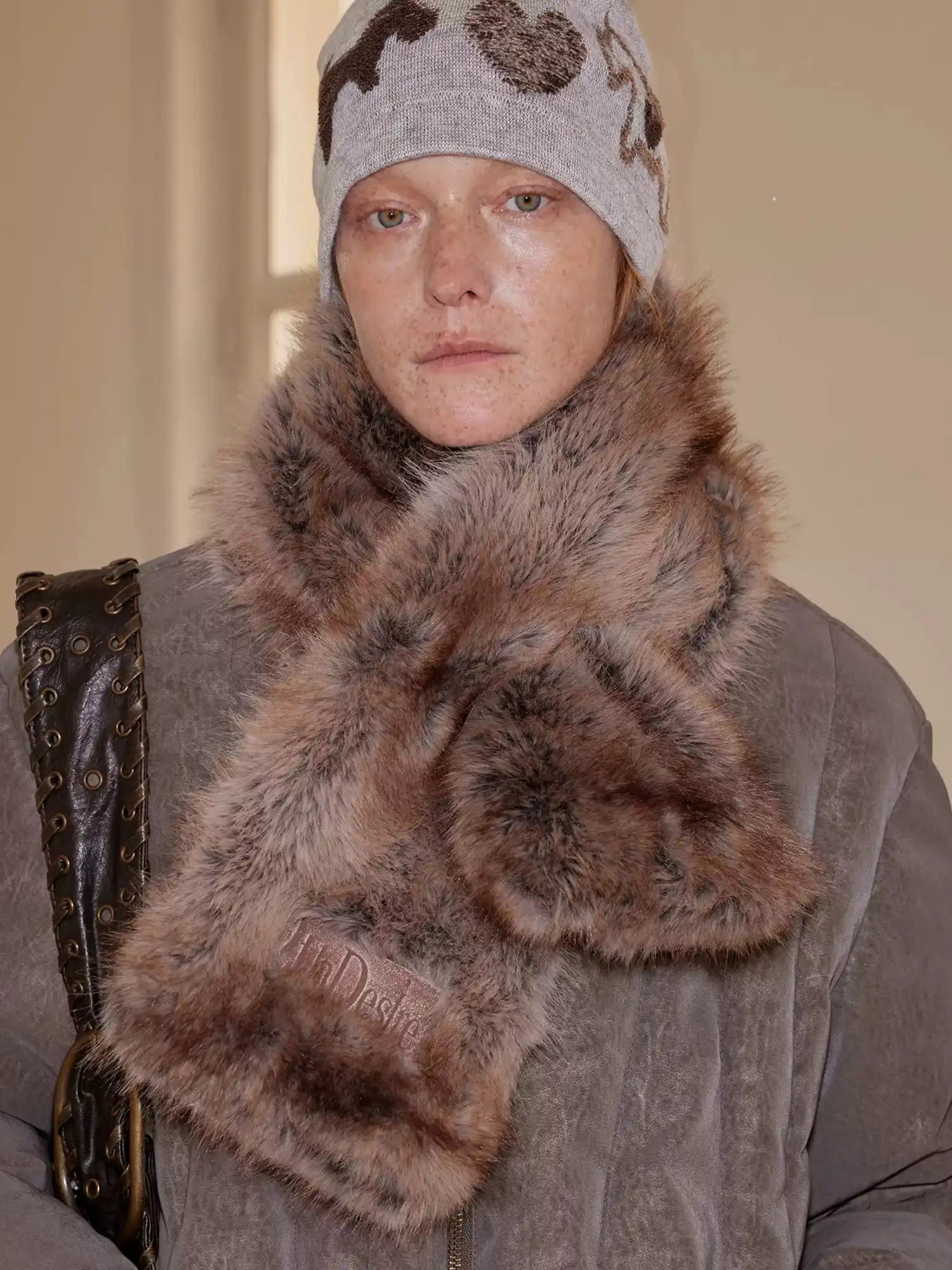 2th Desire Two-Tone Faux Fur Winter Scarf | Canton Collective