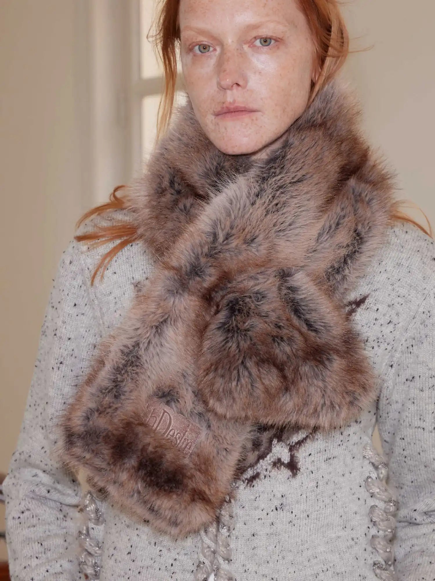 2th Desire Two-Tone Faux Fur Winter Scarf | Canton Collective