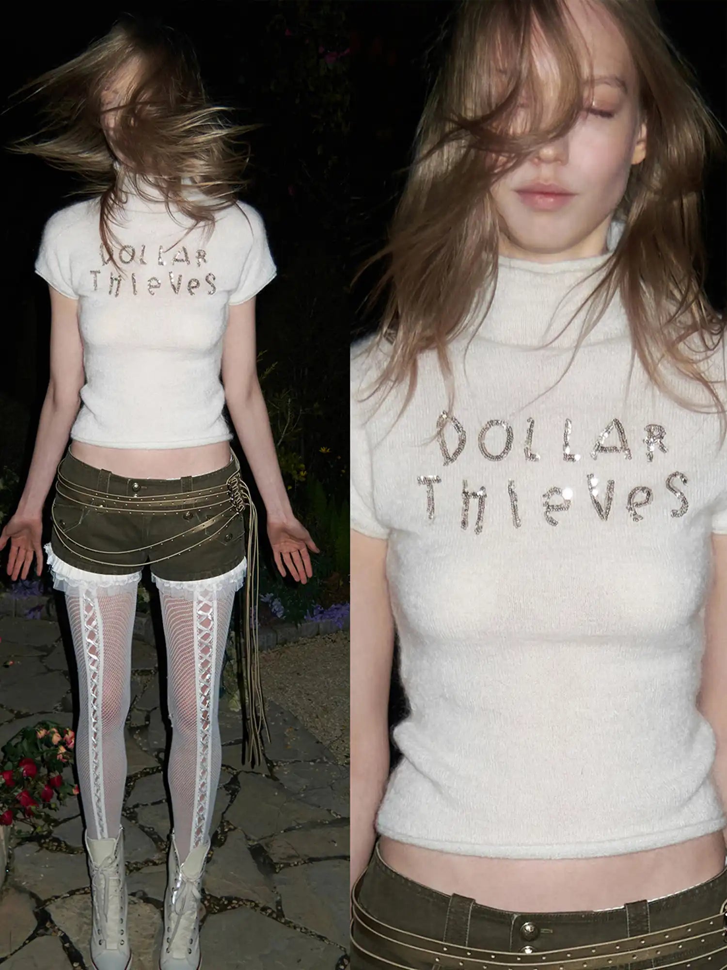 1Jinn Studio Valentine Sequin Short Sleeve Sweater Top | Canton Collective