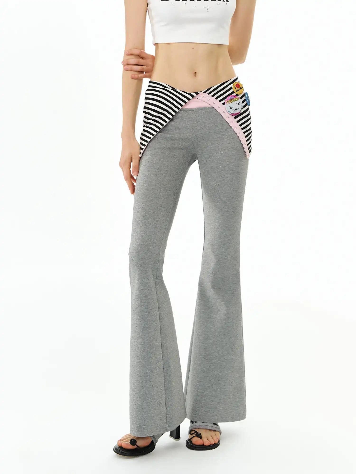Deleteex Versatile Fold Over Flared Pants | Canton Collective