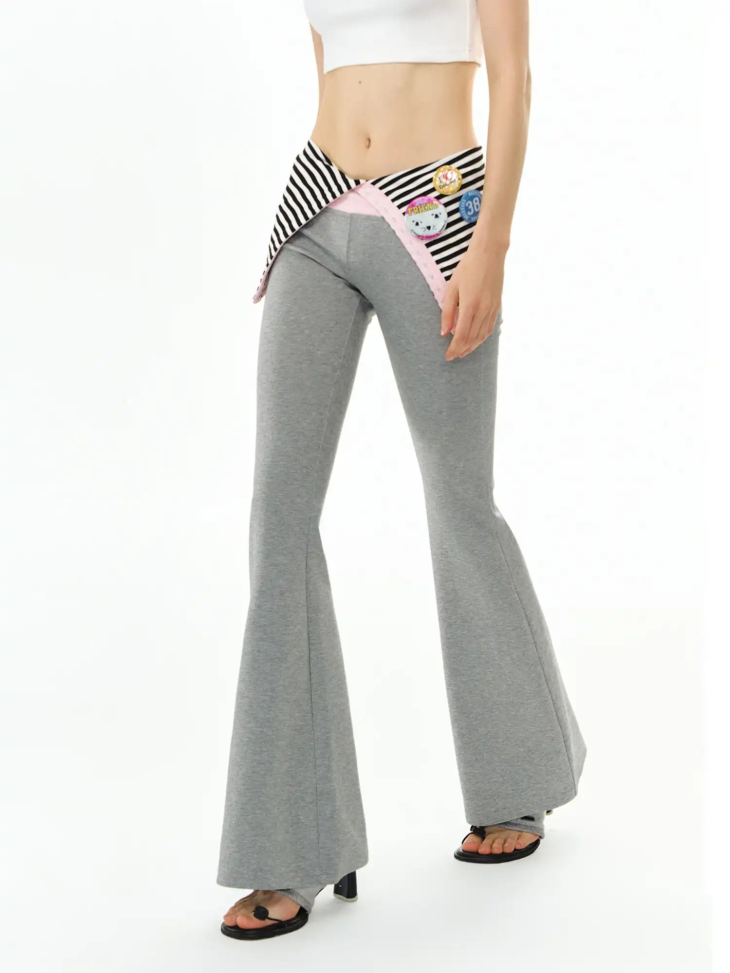 Deleteex Versatile Fold Over Flared Pants | Canton Collective