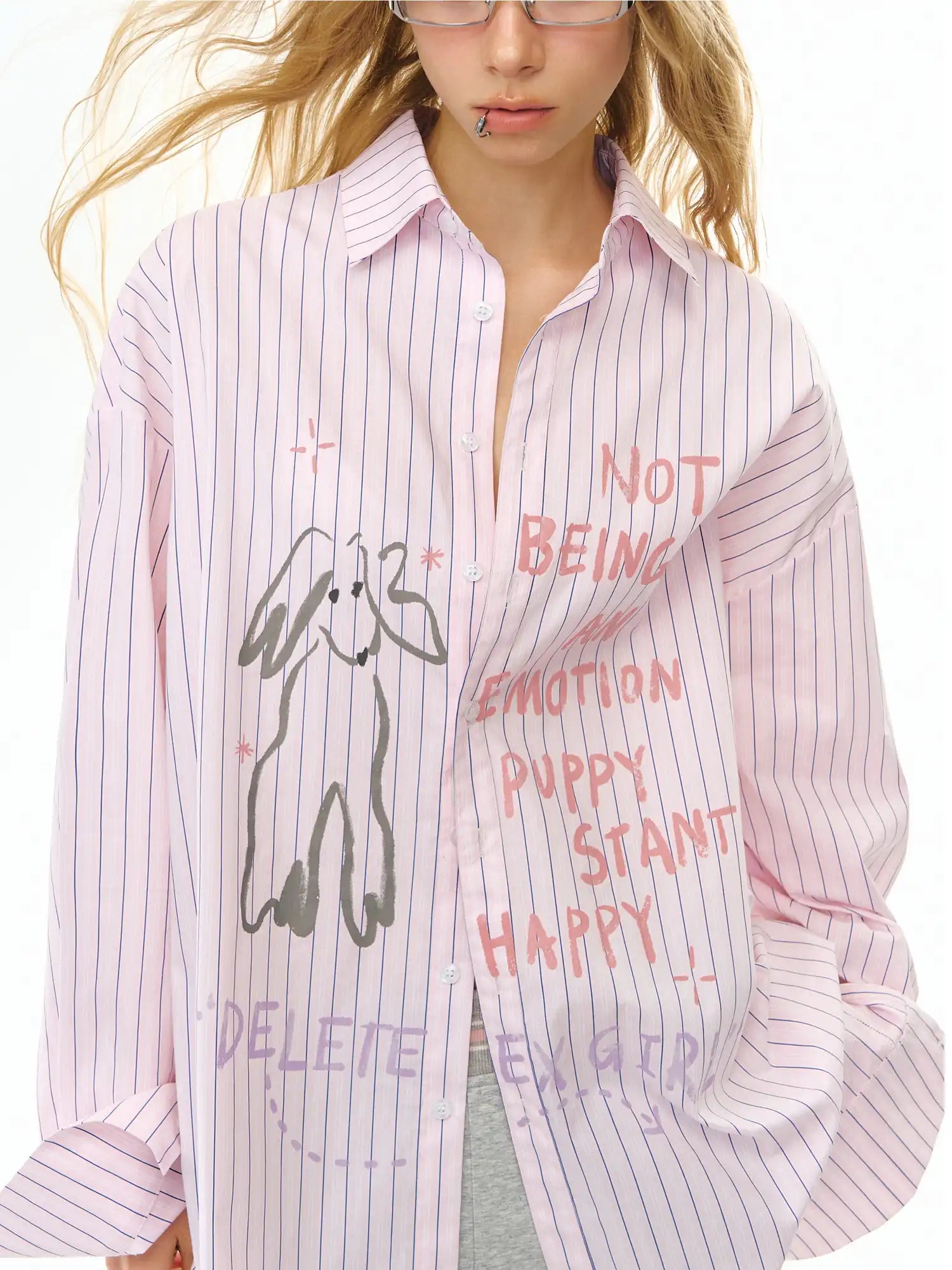 Deleteex Versatile Graffiti Stripe Shirt | Canton Collective