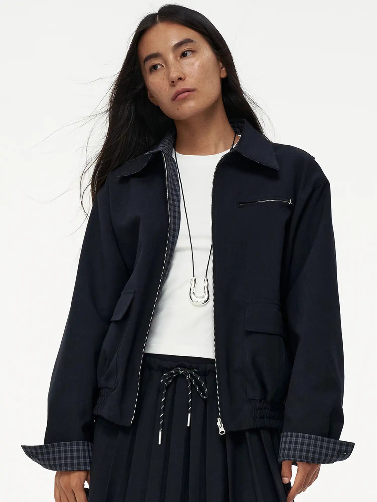 FIRST FLOOR Versatile Reversible Wool Flight Jacket | Canton Collective
