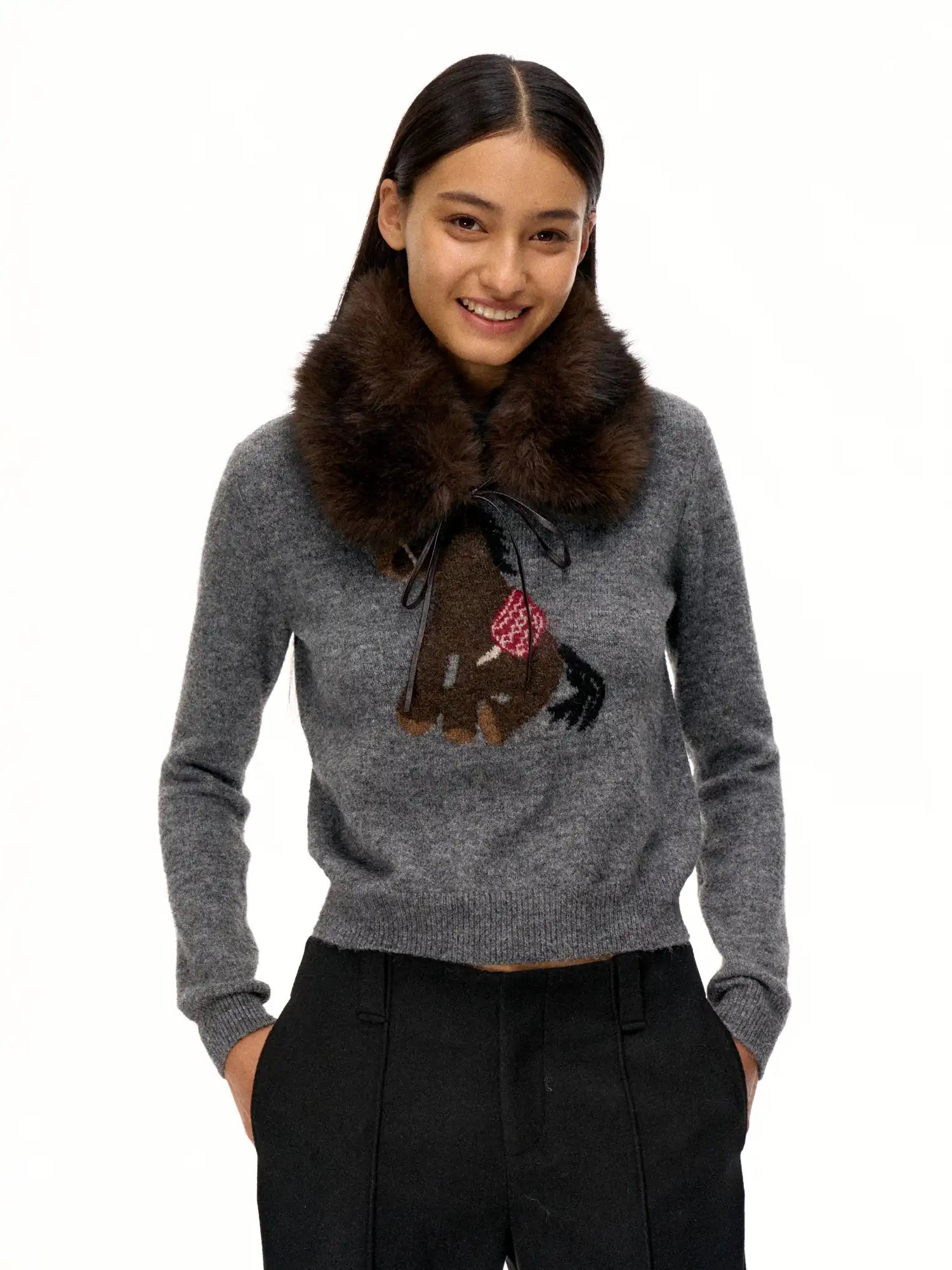 FirstFloor Versatile Tie-Up Fur Collar Scarf | Canton Collective