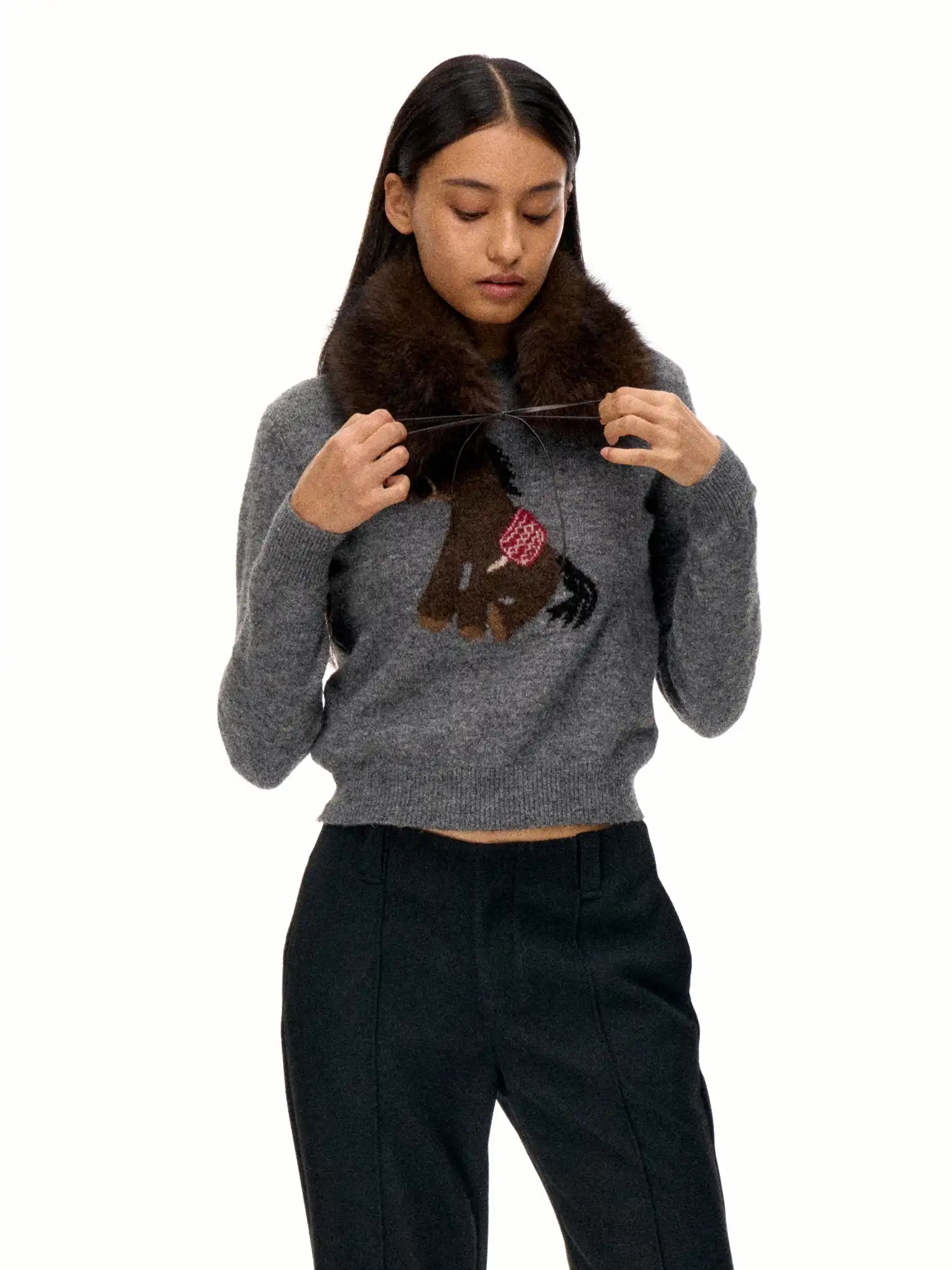 FirstFloor Versatile Tie-Up Fur Collar Scarf | Canton Collective