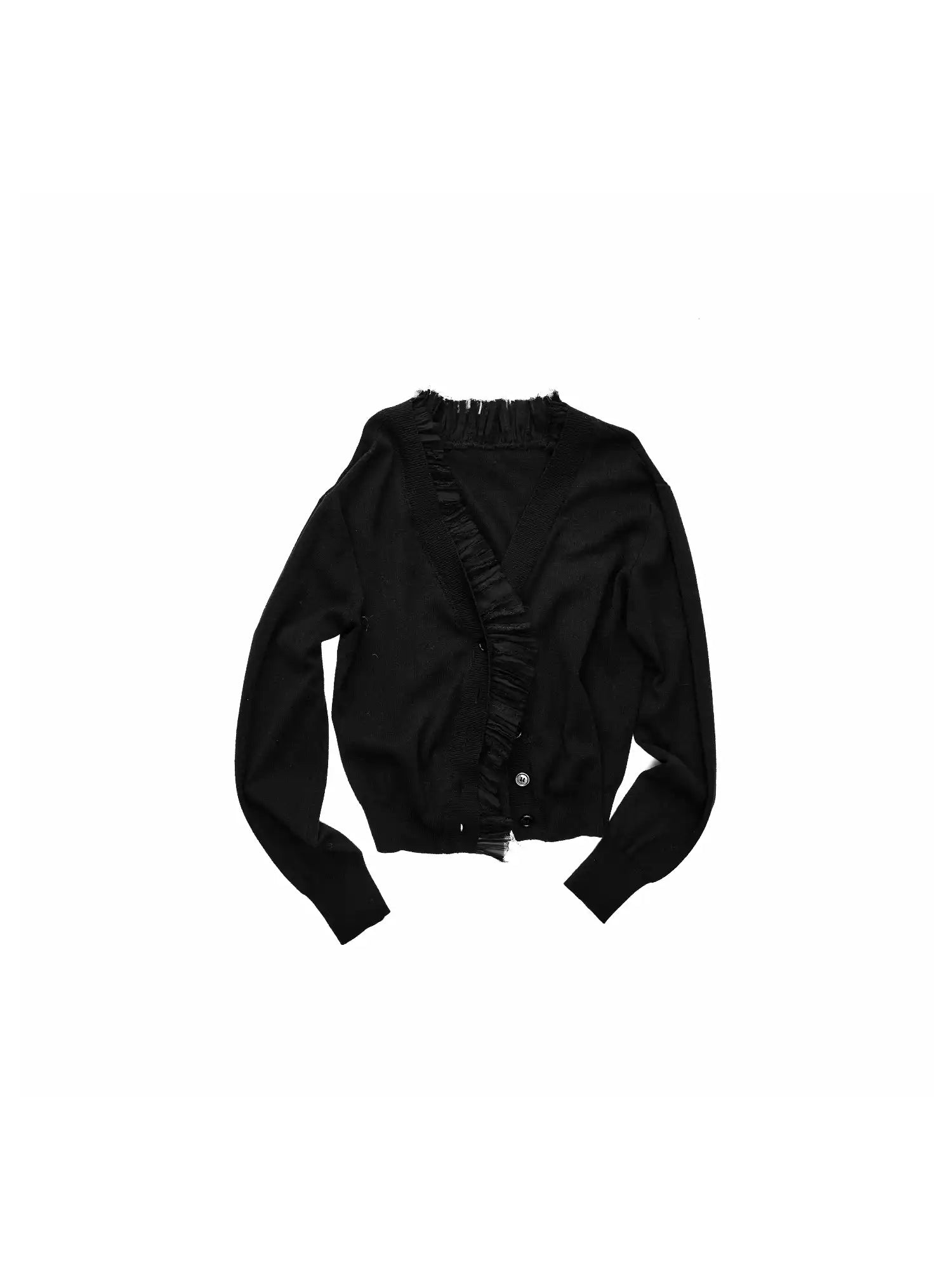 1Jinn Studio Victorian Y2K Aristocrat Cropped Ruffle Cardigan | Canton Collective