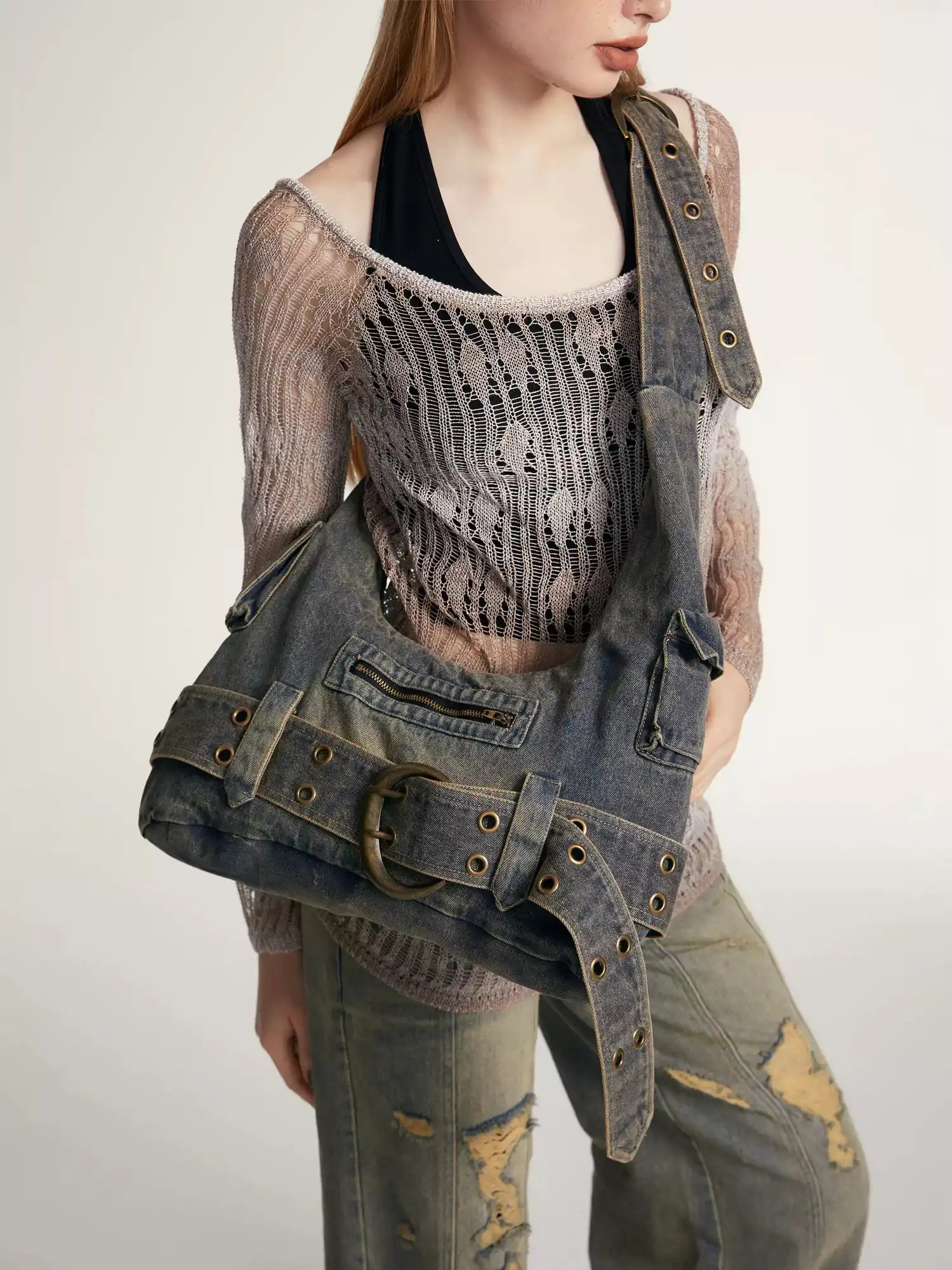 2th Desire Vintage-Inspired Y2K Denim Bag | Canton Collective