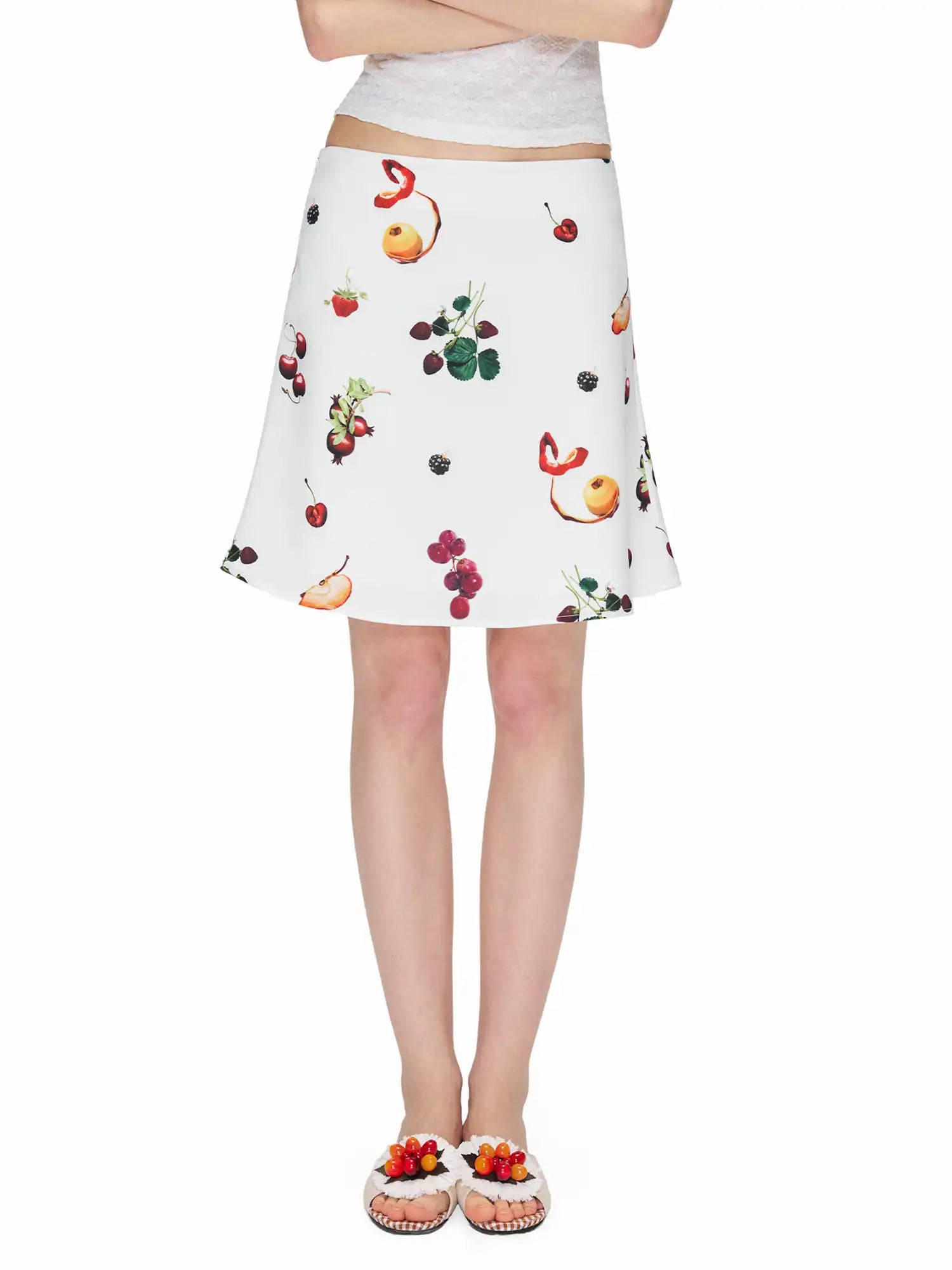 Outtheblue Vintage Fruit Print A-Line Mini Skirt | Canton Collective