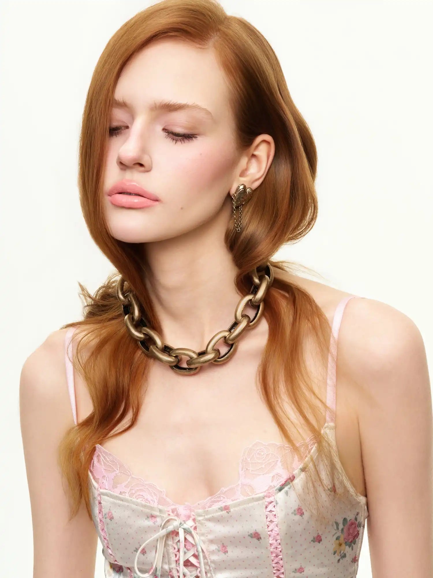 1Jinn M2M Vintage Chunky Oxidized Link Choker Necklace | Canton Collective