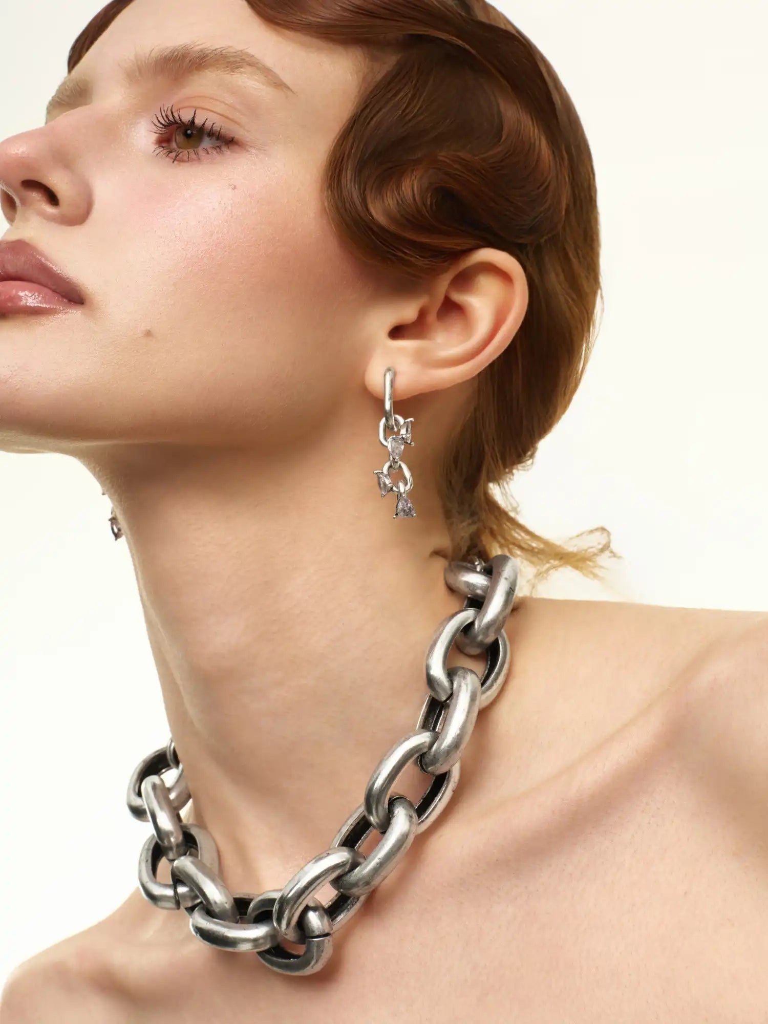 1Jinn M2M Vintage Chunky Oxidized Link Choker Necklace | Canton Collective