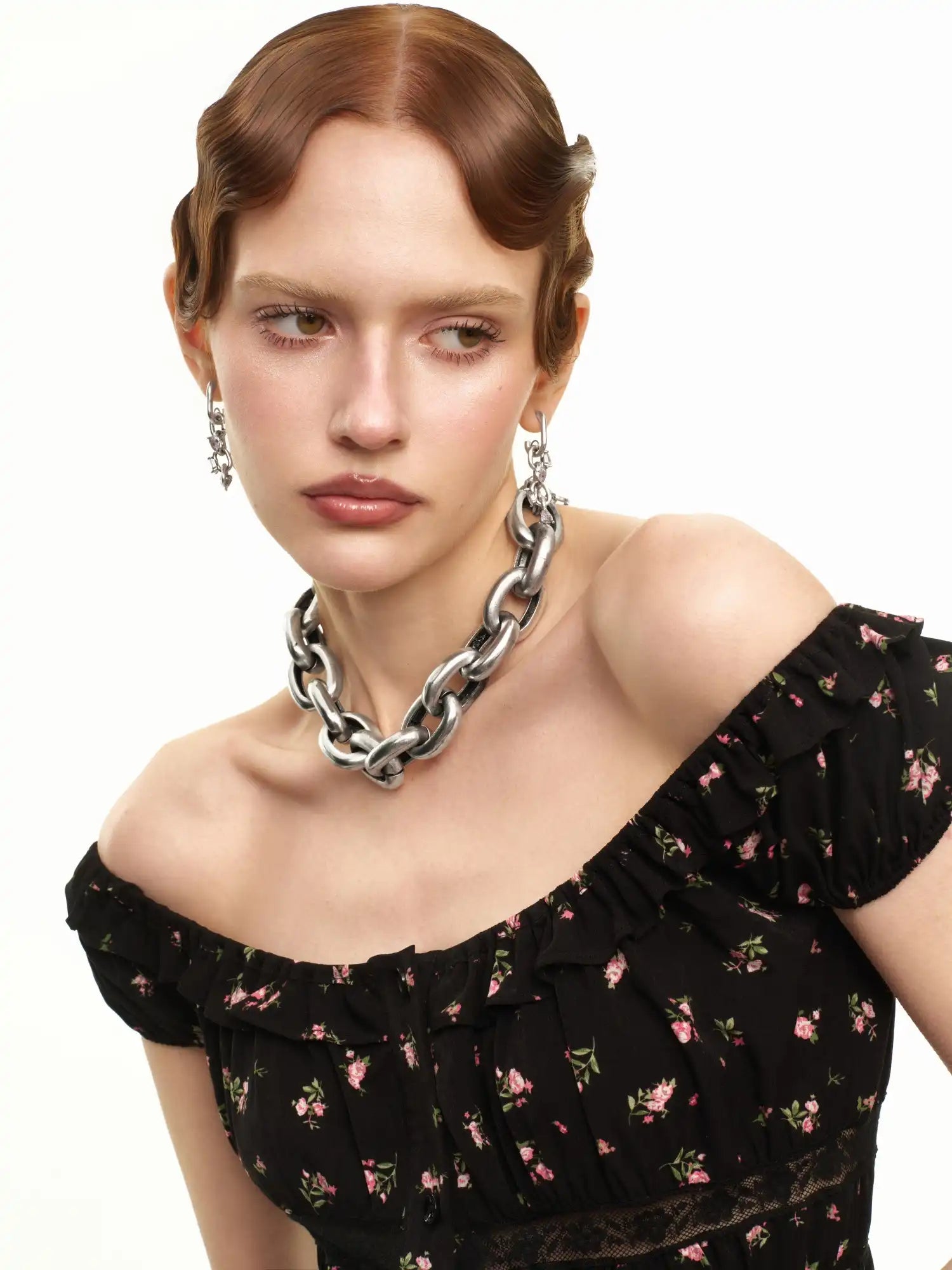 1Jinn M2M Vintage Chunky Oxidized Link Choker Necklace | Canton Collective