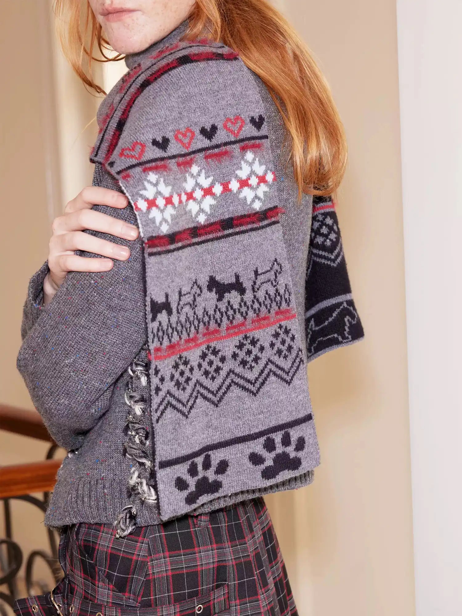 2th Desire Vintage Fair Isle Wool Blend Scarf | Canton Collective