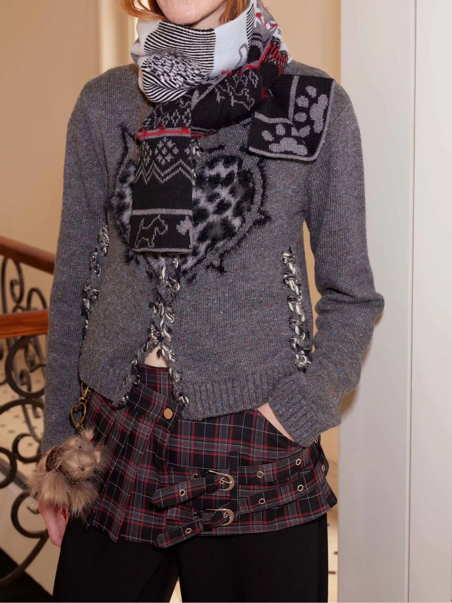 2th Desire Vintage Fair Isle Wool Blend Scarf | Canton Collective