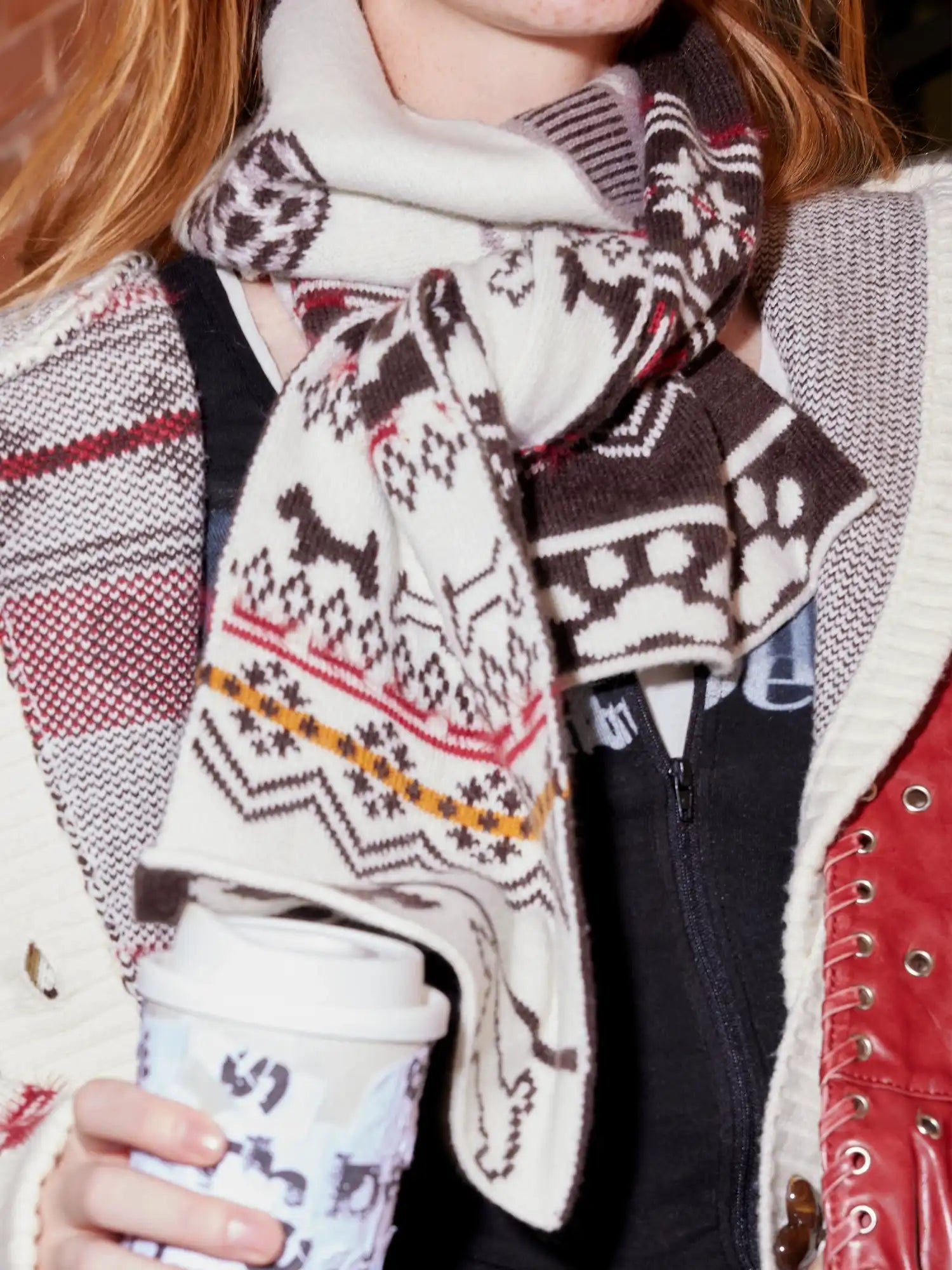 2th Desire Vintage Fair Isle Wool Blend Scarf | Canton Collective
